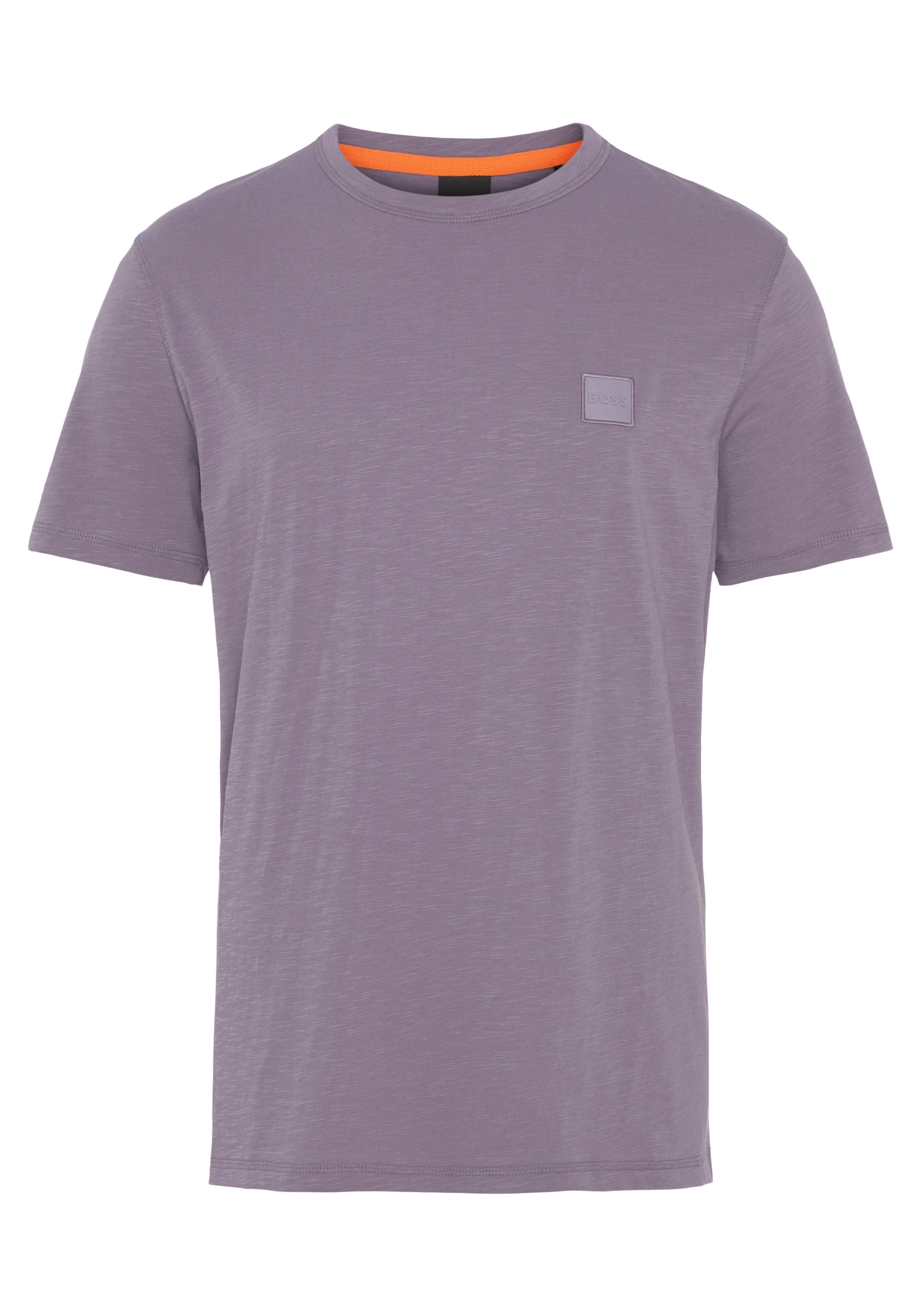 der T-Shirt Purple511 BOSS BOSS Medium Tegood ORANGE auf mit Logo Brust