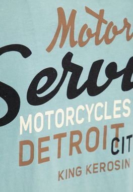 KingKerosin Print-Shirt Detroit Motor Service (1-tlg) Front & Back Print im Vintage Stil