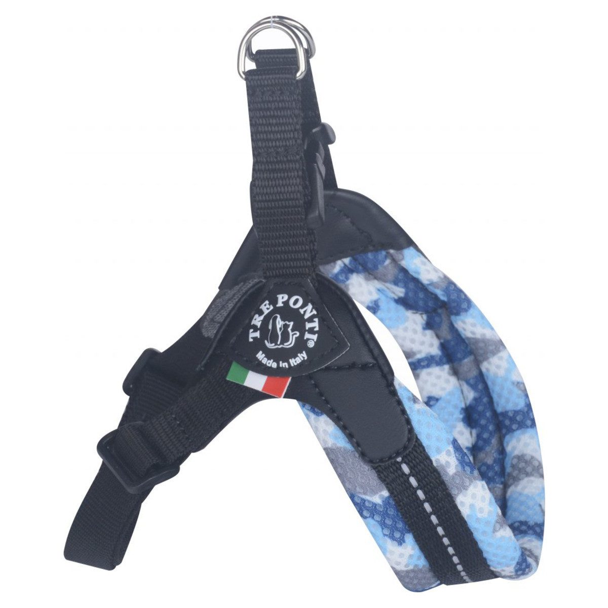 Tre Ponti Hunde-Geschirr RR200 Easy Fit Soft Mesh Camouflage mit verstellbarem Bauchgurt und Cl