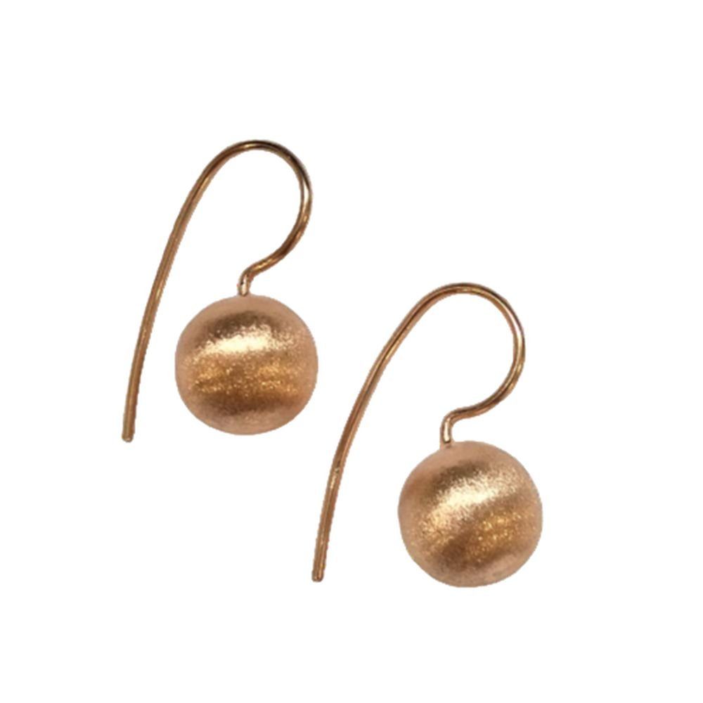 BUNGSA Ohrring-Set Ohrhänger Kugel mattiert aus .925 Silber Damen (1 Paar  (2 Stück), 2-tlg), Ohrschmuck Ohrringe