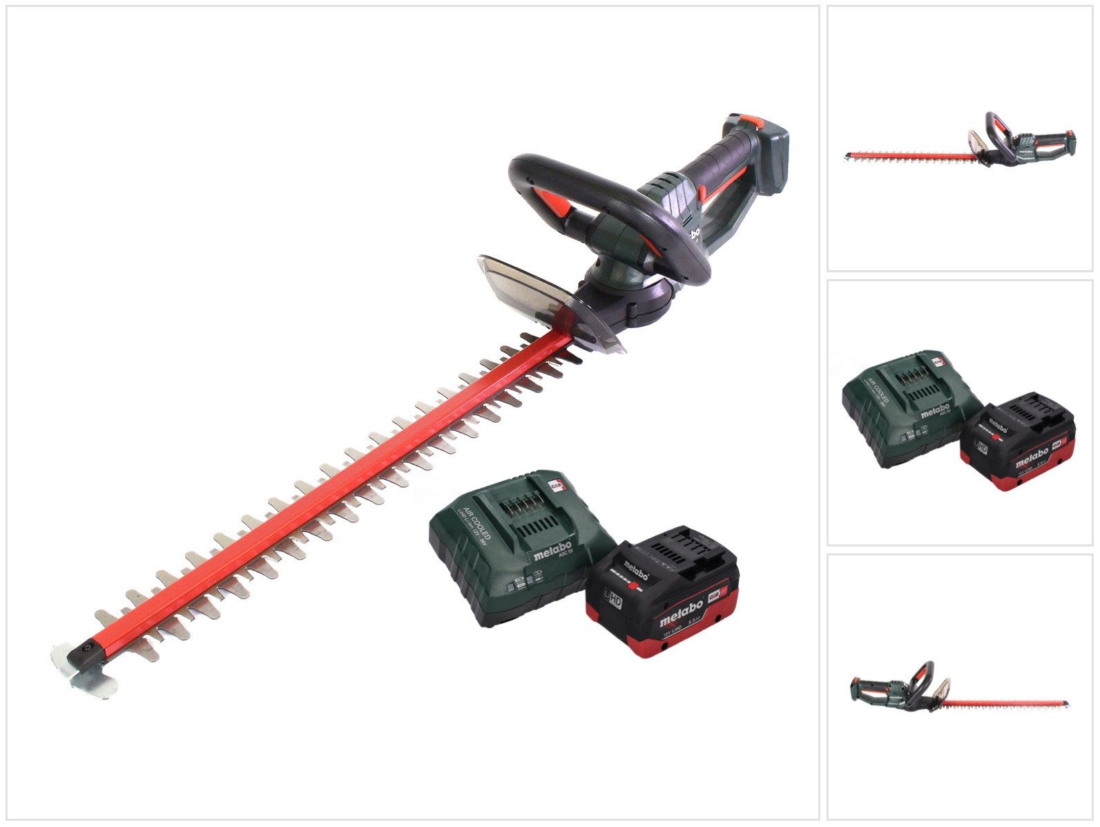 metabo Akku-Heckenschere HS 18 LTX 45 Akku Heckenschere 18 V 43 cm + 1x Akku 5,5 Ah + Ladegerä