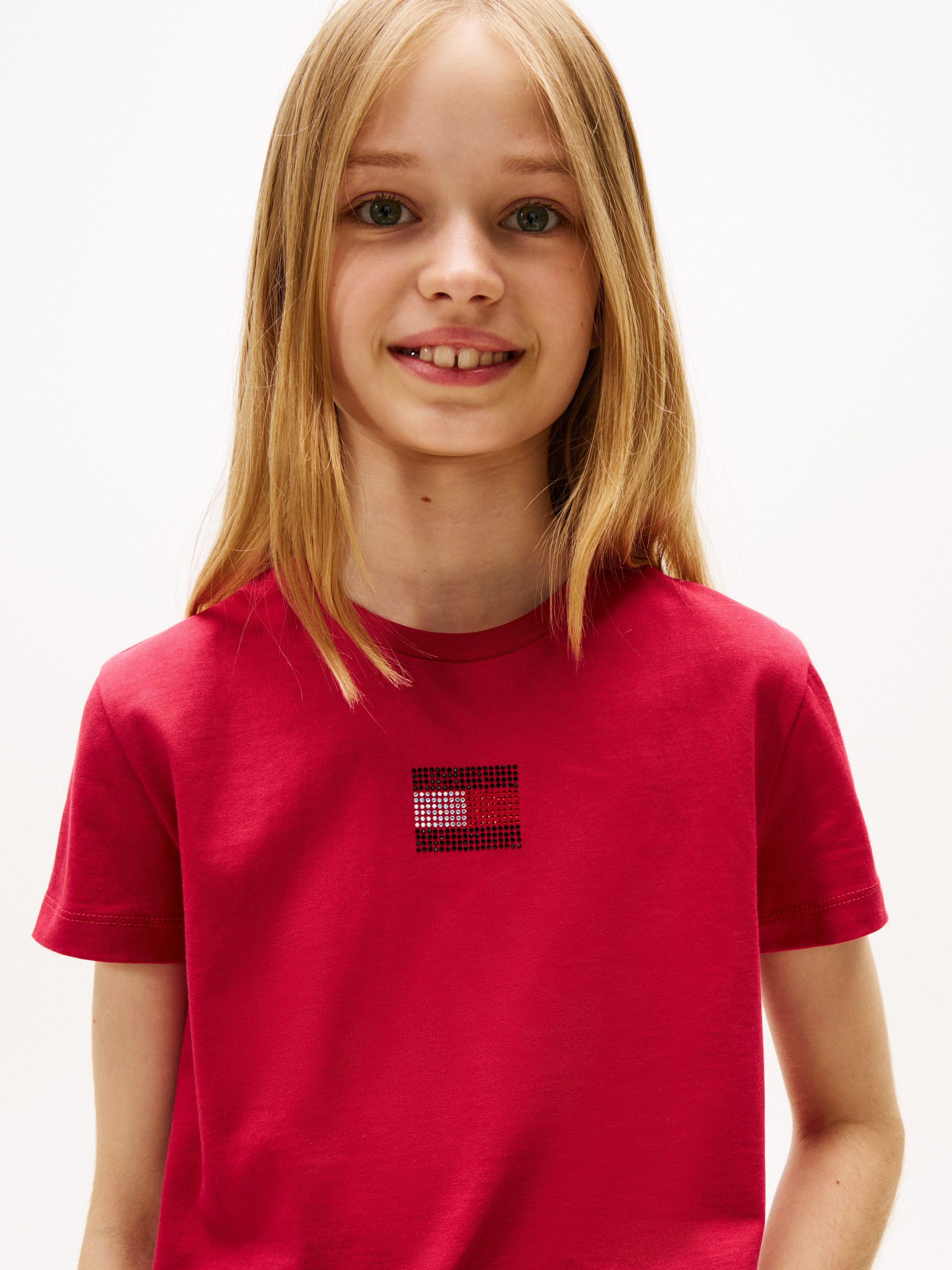 Tommy Hilfiger T-Shirt RHINE STONE FLAG TEE S/S Kinder bis 16 Jahre