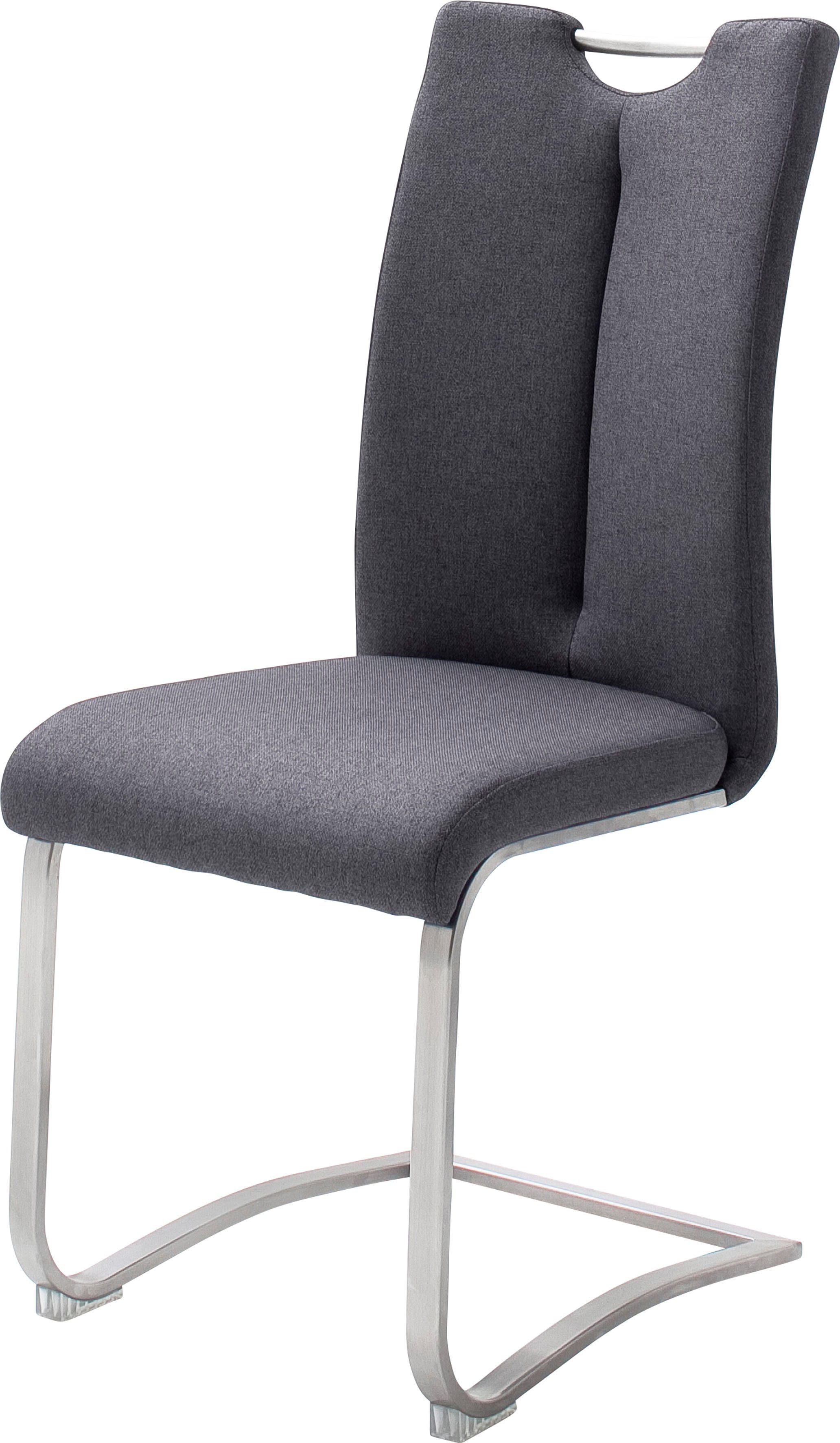 Raburg MCA furniture Freischwinger Artos 2 Anthrazit | Griffloch, (Set, kg Set, Anthrazit 2-er belastbarkeit XL 140 Stuhl mit bis St)