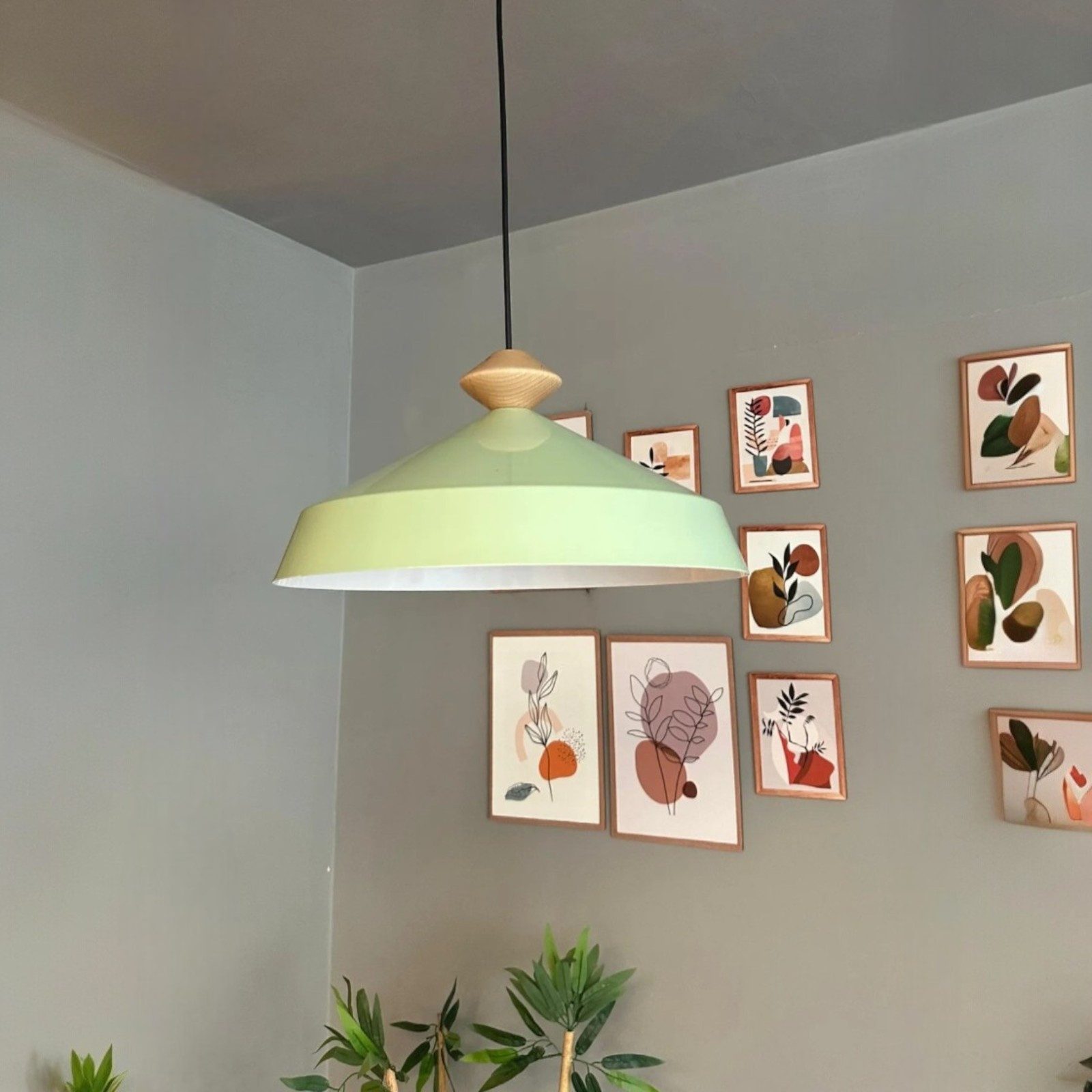 Bamyum Pendelleuchte Lema Metall Ø37.5 cm, Innen, E27, Vintage Lampe, ohne Leuchtmittel