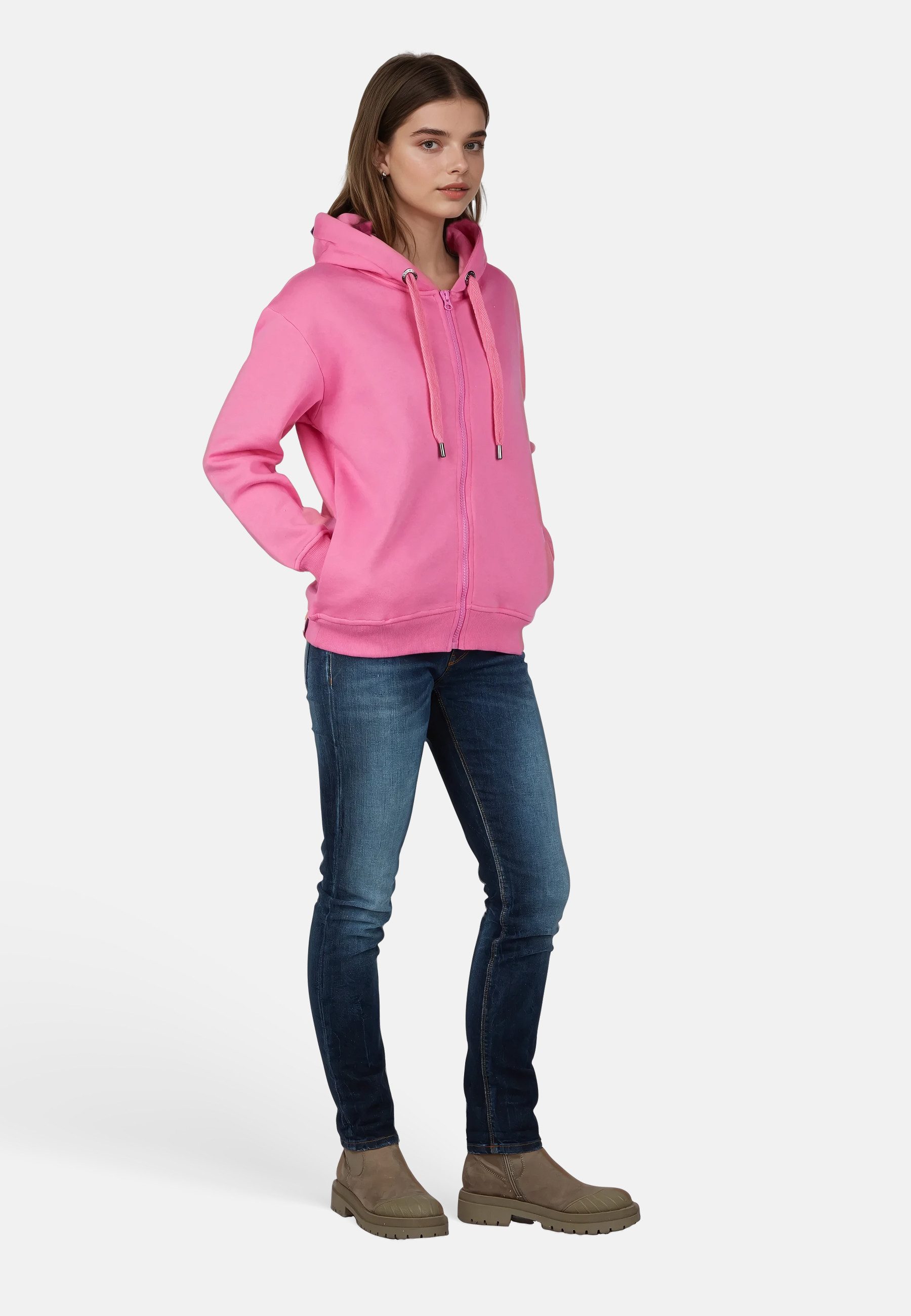 salzhaut Sweatjacke TOPE - UNI Damen Relaxed-Fit komfortabler Fit, nordisch klar – entspannter Look mit Haltung