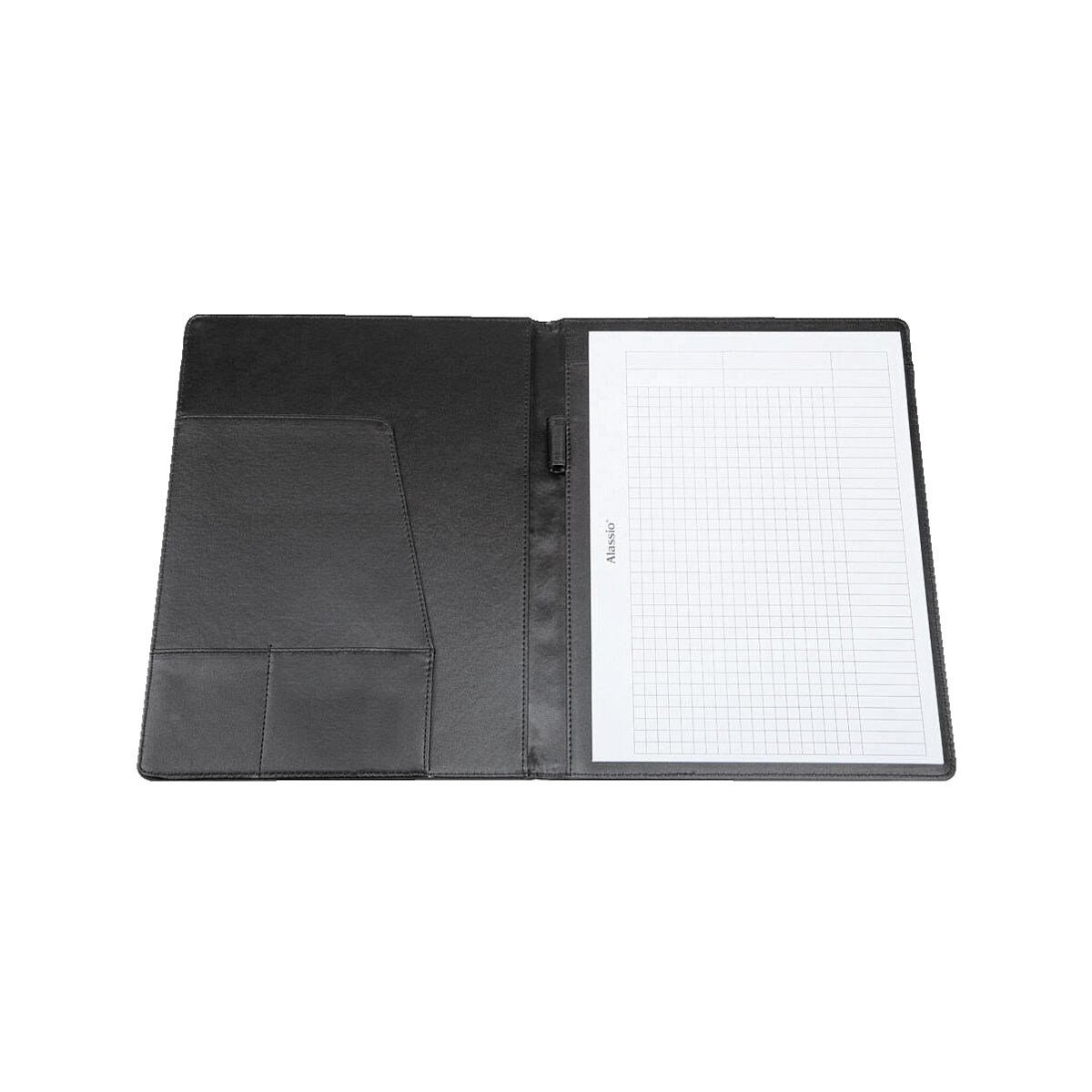 Alassio® Schreibmappe Balocco, für Format A4, mit Schreibblock schwarz