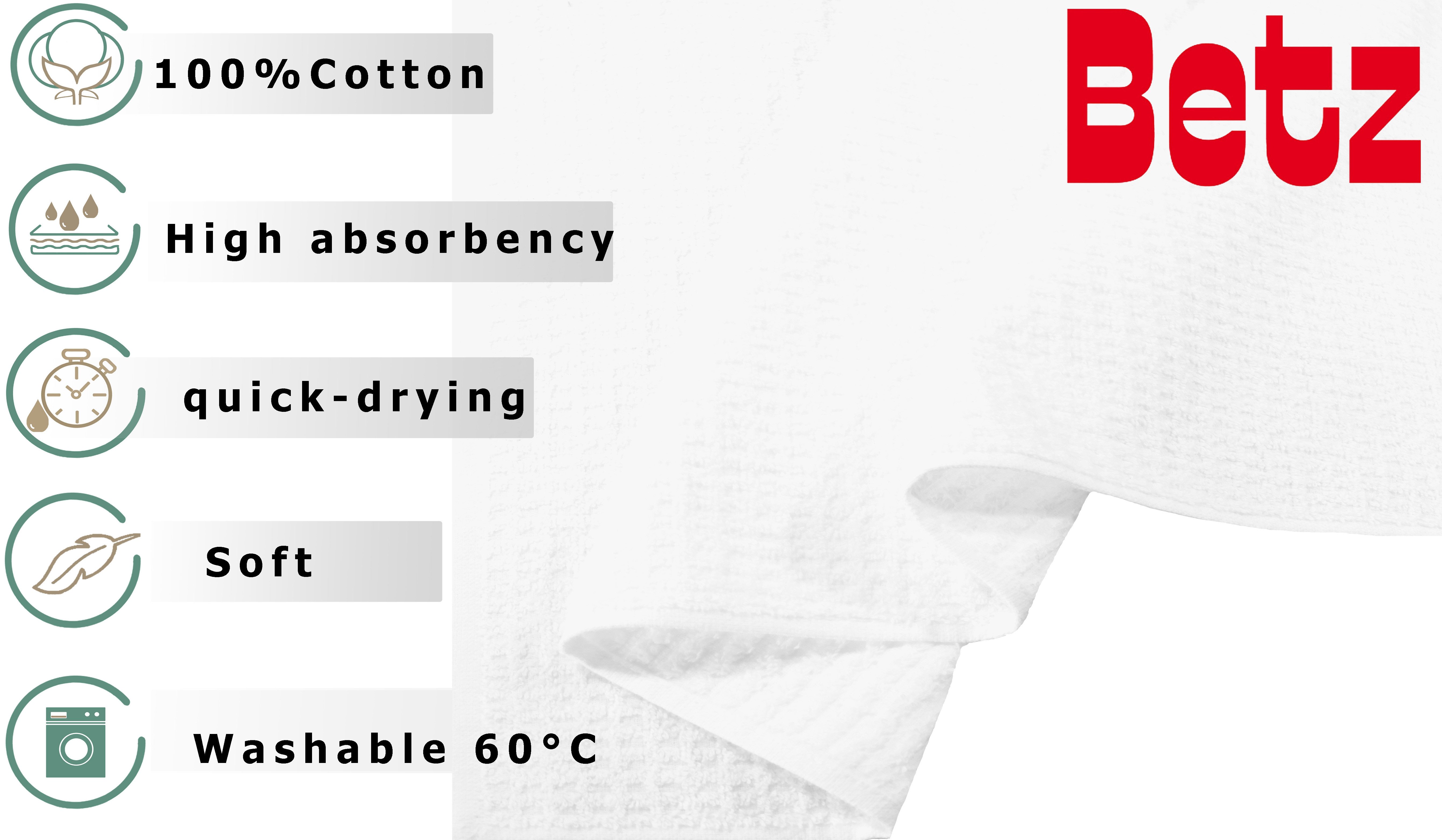 Betz Geschirrtuch 4er Set Küchenhandtücher Geschirrtücher 40x66 cm Farbe weiß, (Set, 4-tlg., 4 Küchentücher 40x66 cm), 4 Geschirrtücher Set