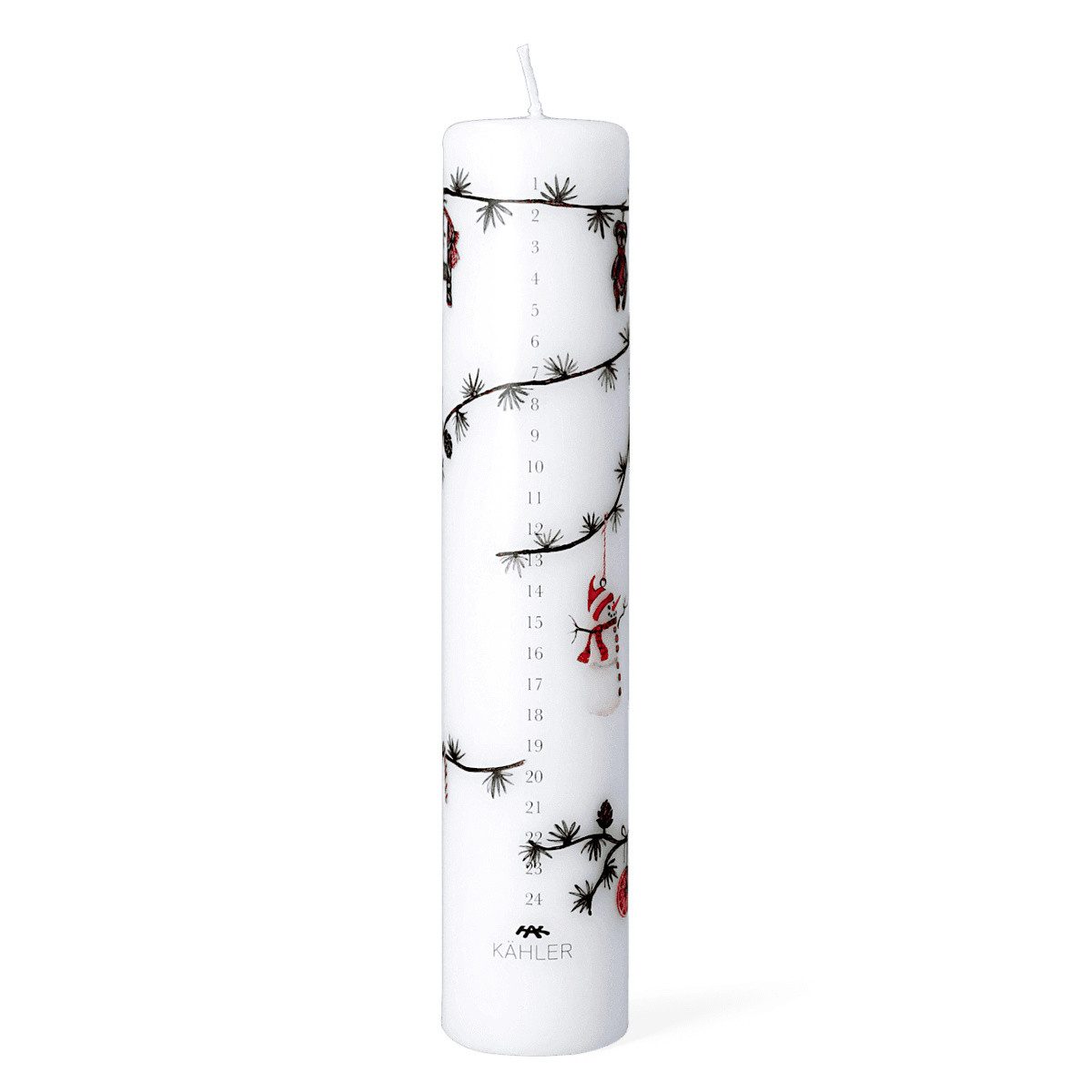 Kähler Tafelkerze Adventskalender Kerze, 25 cm