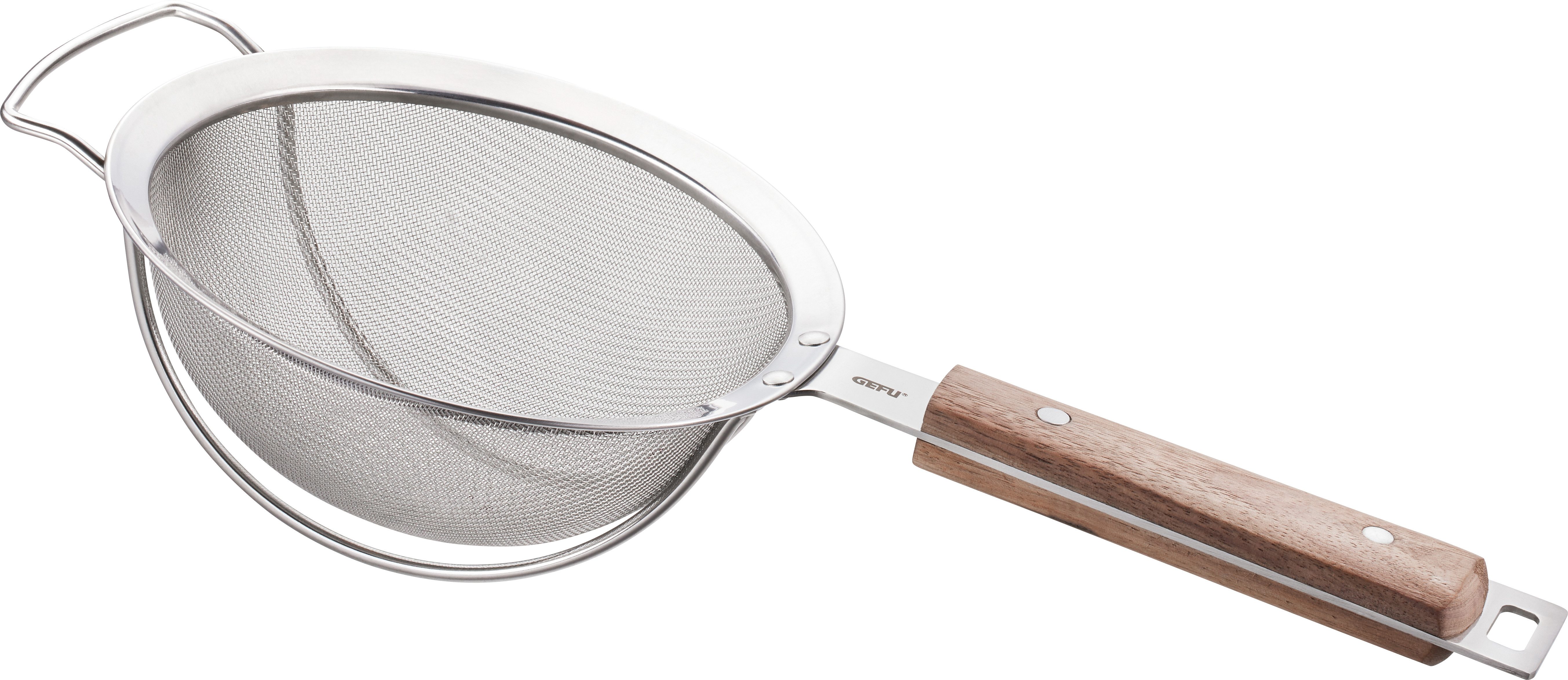GEFU Küchensieb Sieb mit Holzgriff PASSO, 16 cm
