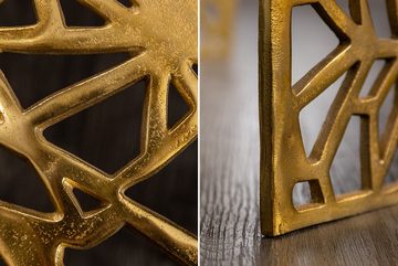 riess-ambiente Couchtisch ABSTRACT 60cm gold, Wohnzimmer · Metall · eckig · Handarbeit · Gap Design · Modern