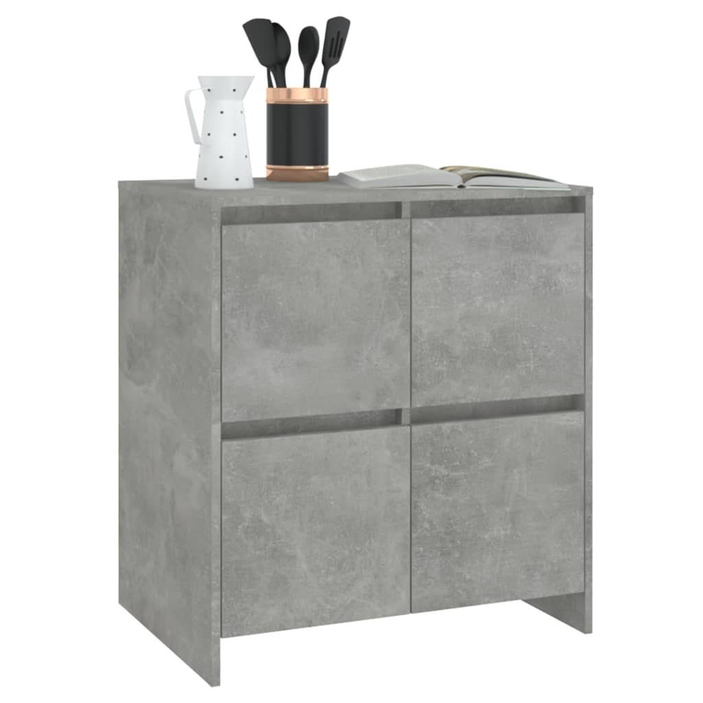 vidaXL Sideboard Sideboards 2 Stk Betongrau 70x41x75 cm Spanplatte