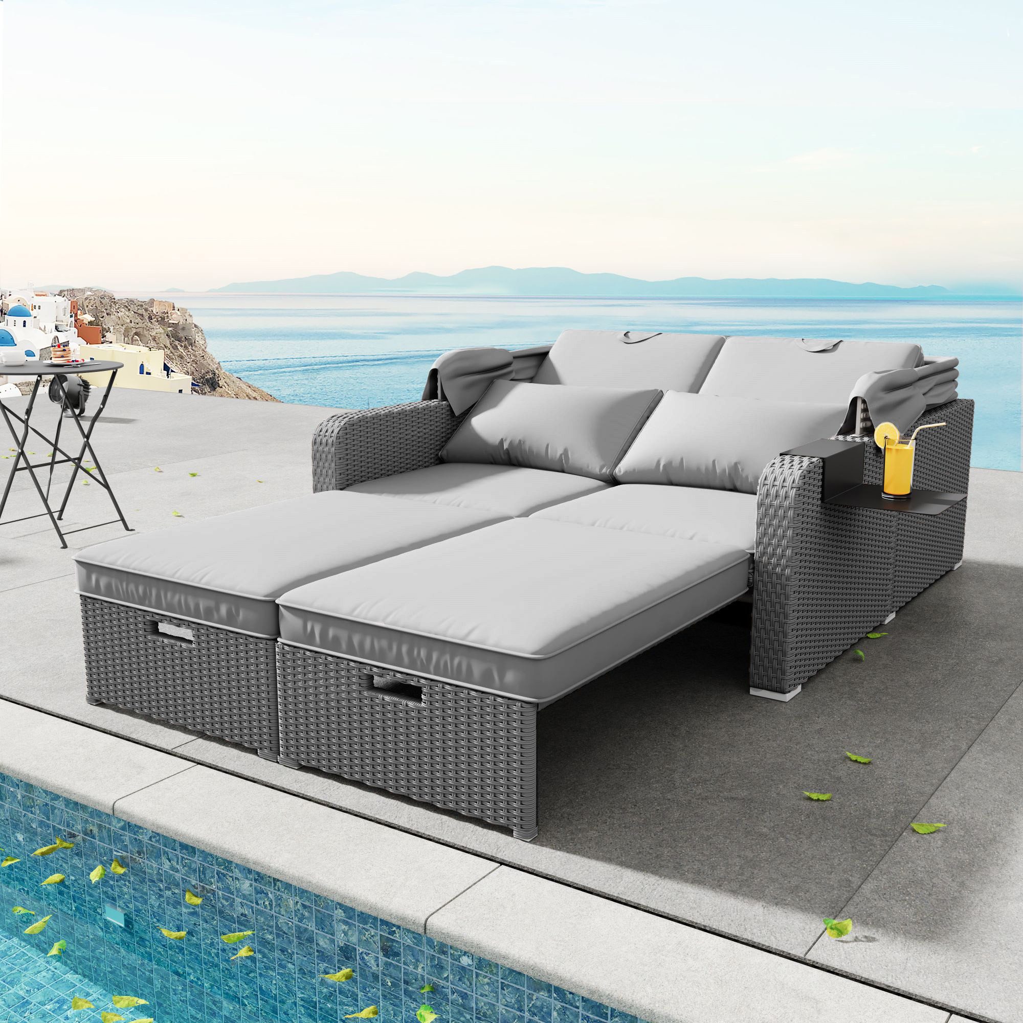 Merax Loungeset, Strandkorb verstellbar, Gartenlounge mit günstig online kaufen