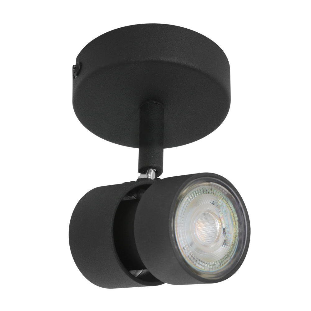 Ja, LED keine LED, und Deckenspot LED Schwarz Natasja Aufbaustrahler Angabe, click-licht Deckenstrahler, 4,5W Wand- GU10, Leuchtmittel Deckenspot, enthalten: 350lm warmweiss, Led Deckenstrahler in