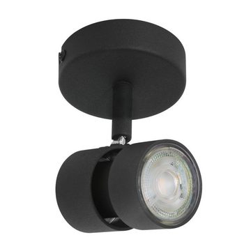 click-licht LED Deckenstrahler LED Wand- und Deckenspot Natasja Led in Schwarz 4,5W 350lm GU10, keine Angabe, Leuchtmittel enthalten: Ja, LED, warmweiss, Deckenstrahler, Deckenspot, Aufbaustrahler