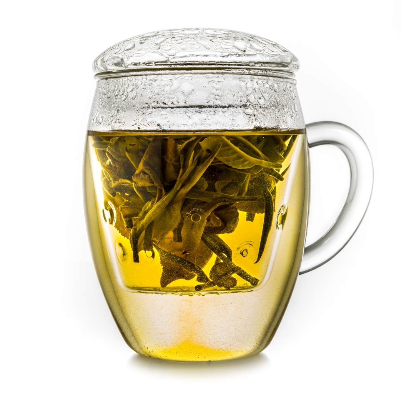 Creano Teeglas All in one, mit Glassieb & Henkel, Borosilikatglas, 3-teilig