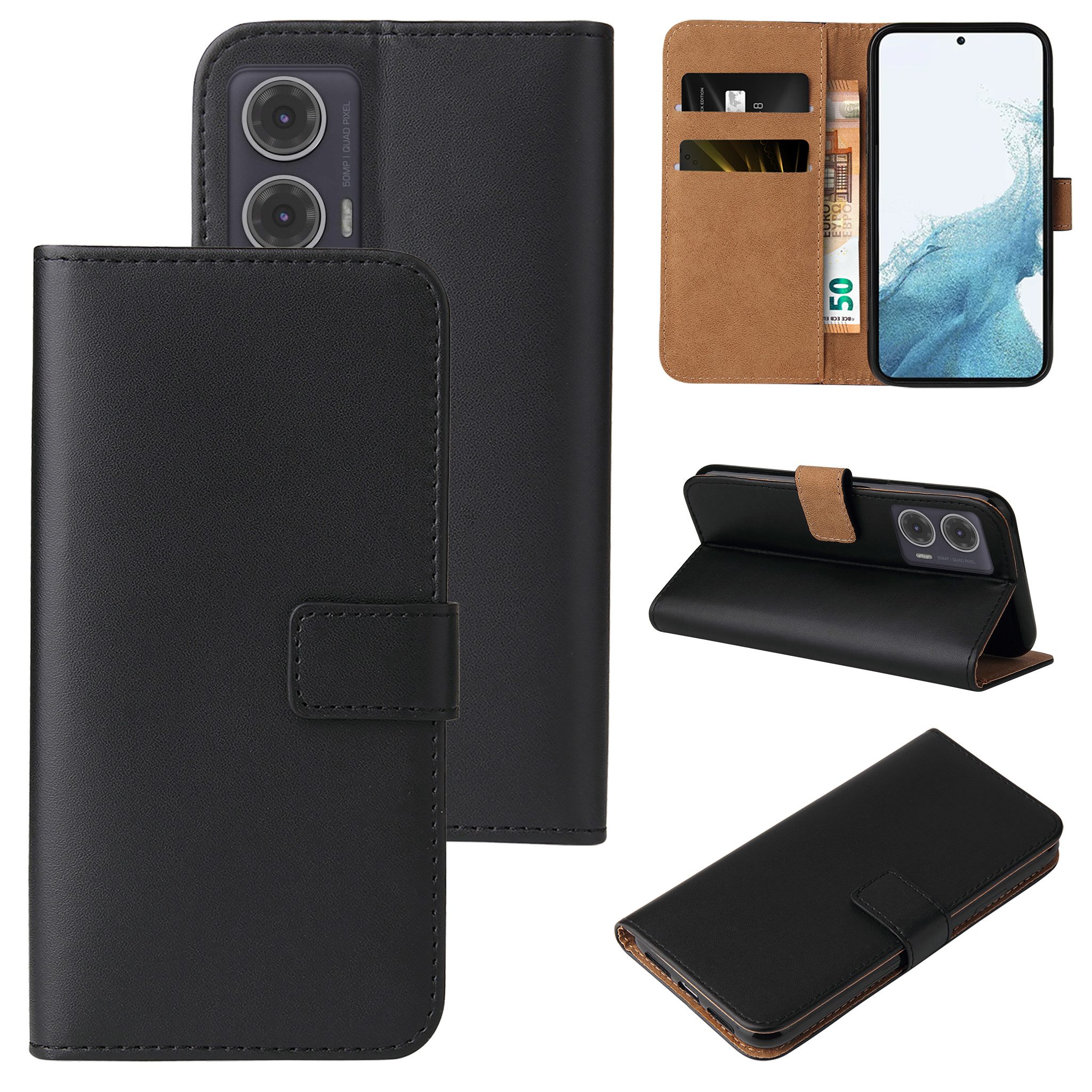 Tec-Expert Handyhülle Klapp Hülle für Motorola Moto G35 5G 6.72 Zoll, 6.72, Flip Case für Motorola Moto G35 5G