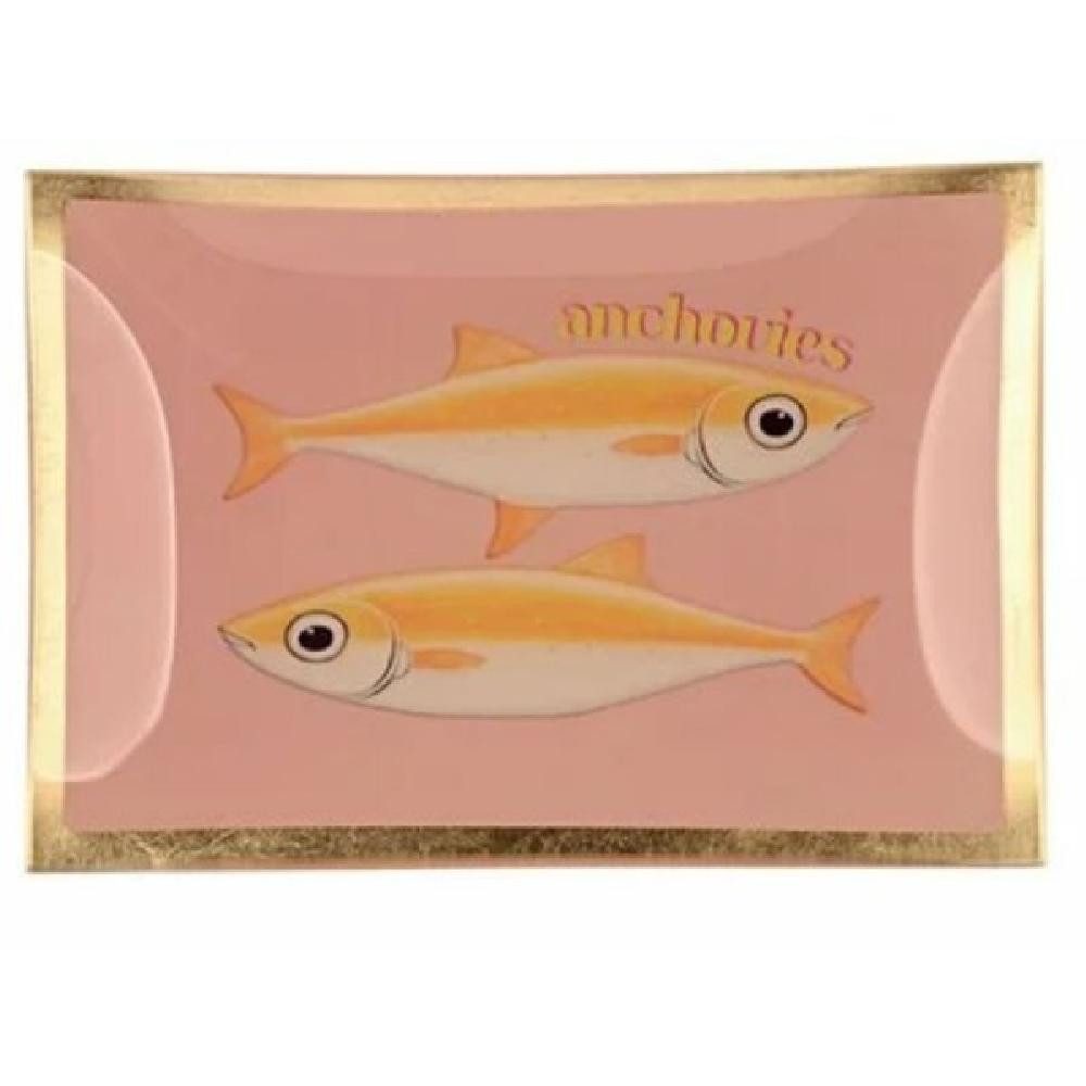 Giftcompany Schmuckkassette Glasteller Love Plates Fische Anchovies (10x14,2cm)