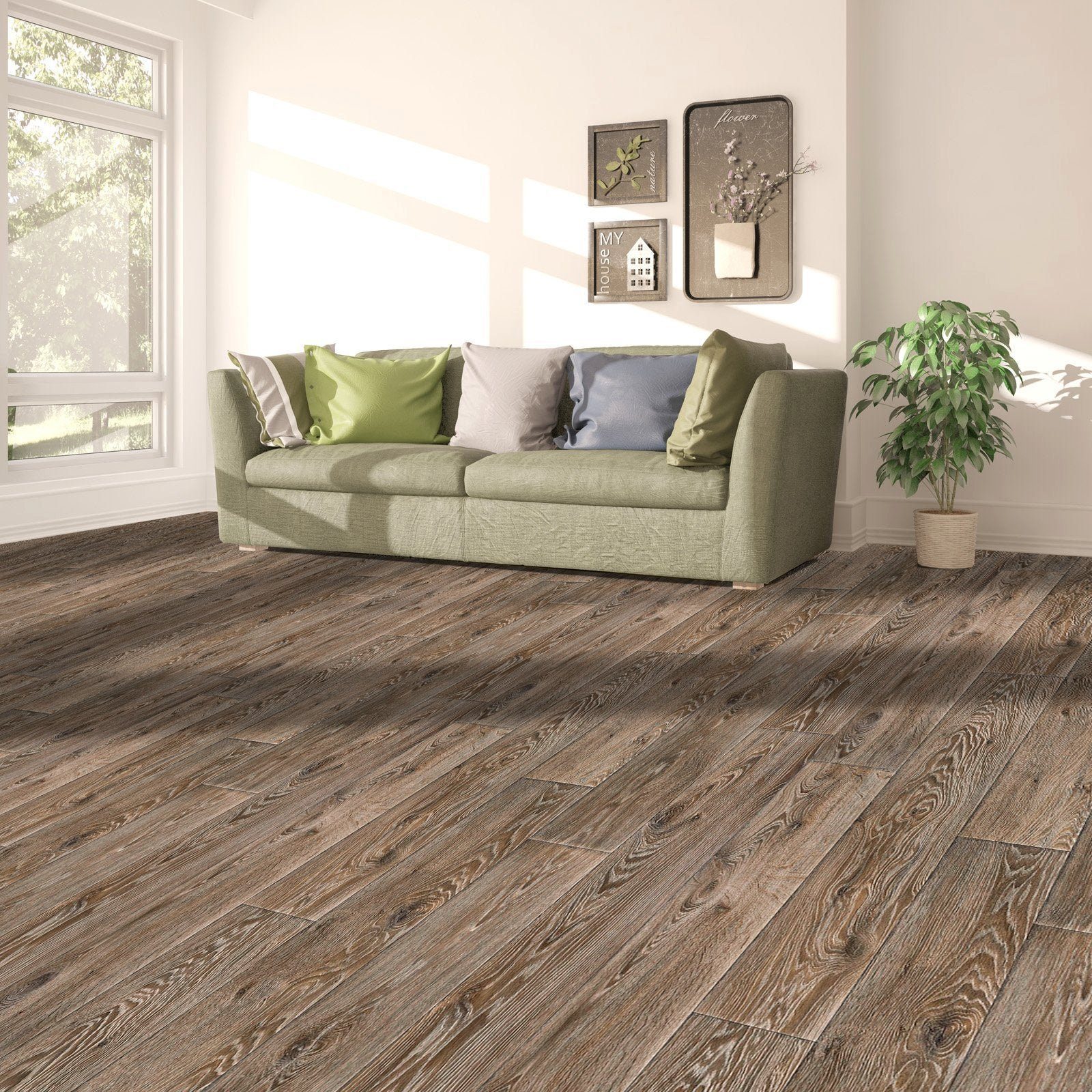 Karat Vinylboden CV-Belag Nussbaum 201, verschiedene Größen, Bodenbelag, aus Vinyl