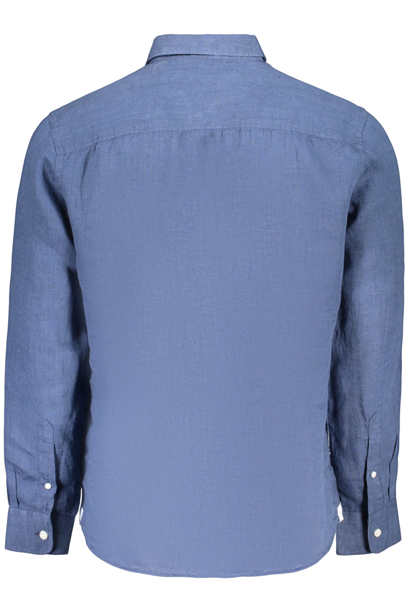 North Sails Langarmhemd Elegantes Kurzarmhemd Herren Blau mit Französischem Kragen und Logo