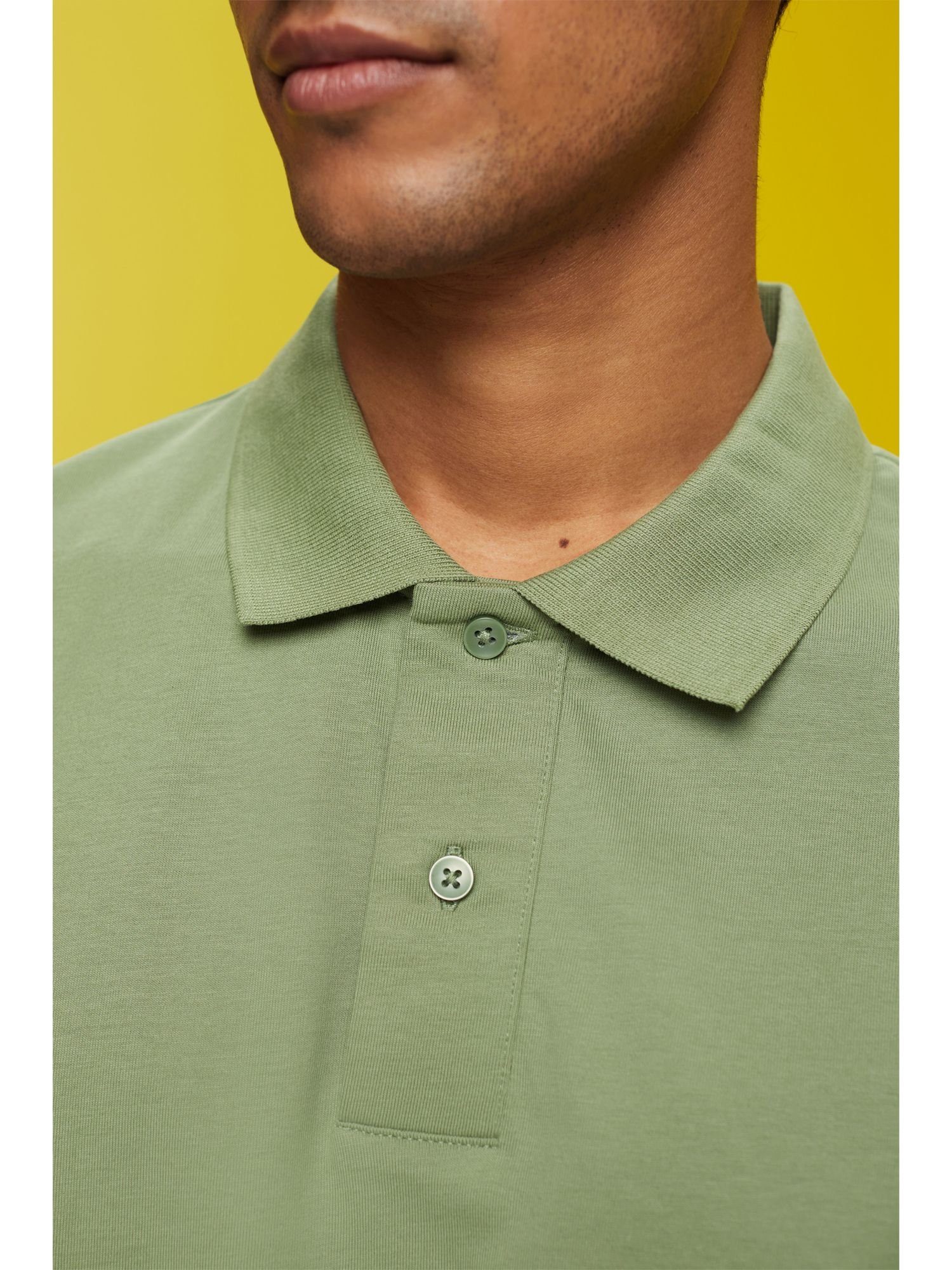 % Baumwolle Esprit KHAKI by PALE Jersey, Poloshirt 100 edc Poloshirt aus