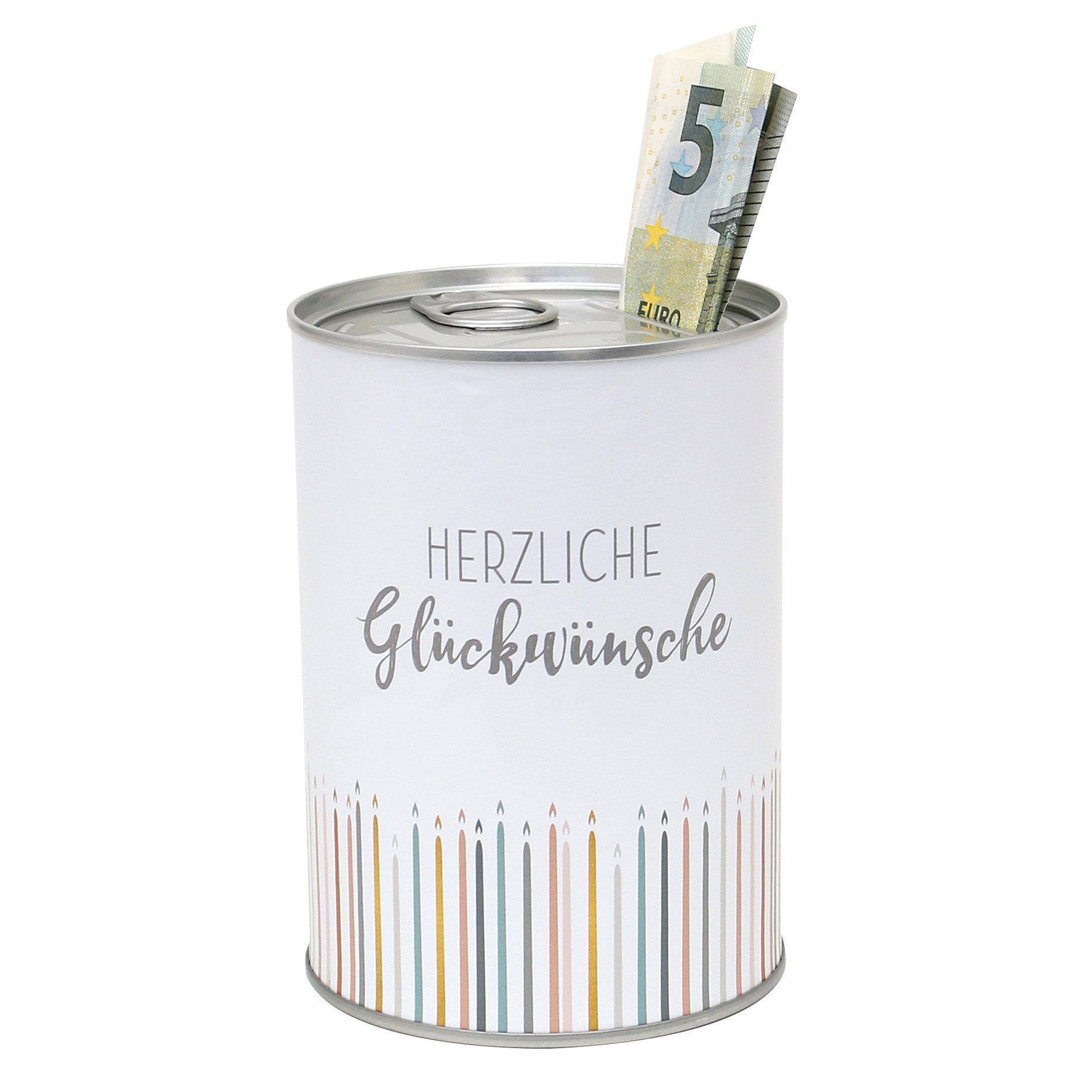 Dekohelden24 Spardose Metall-Spardosen - in Konservendose-Design günstig online kaufen