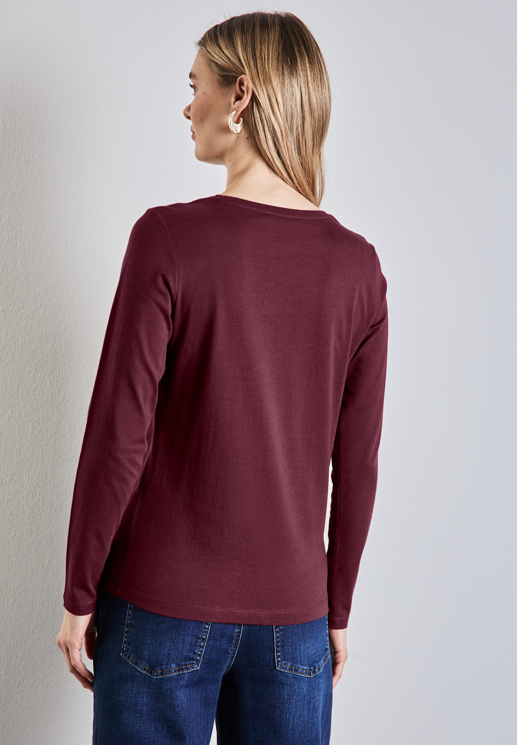 STREET ONE Langarmshirt, aus reiner Baumwolle günstig online kaufen