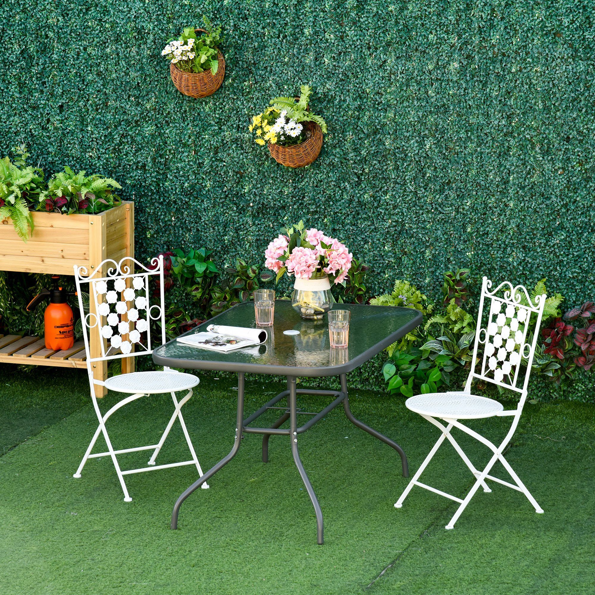 Outsunny Gartentisch Garten Beistelltisch Gartenmöbel mit günstig online kaufen