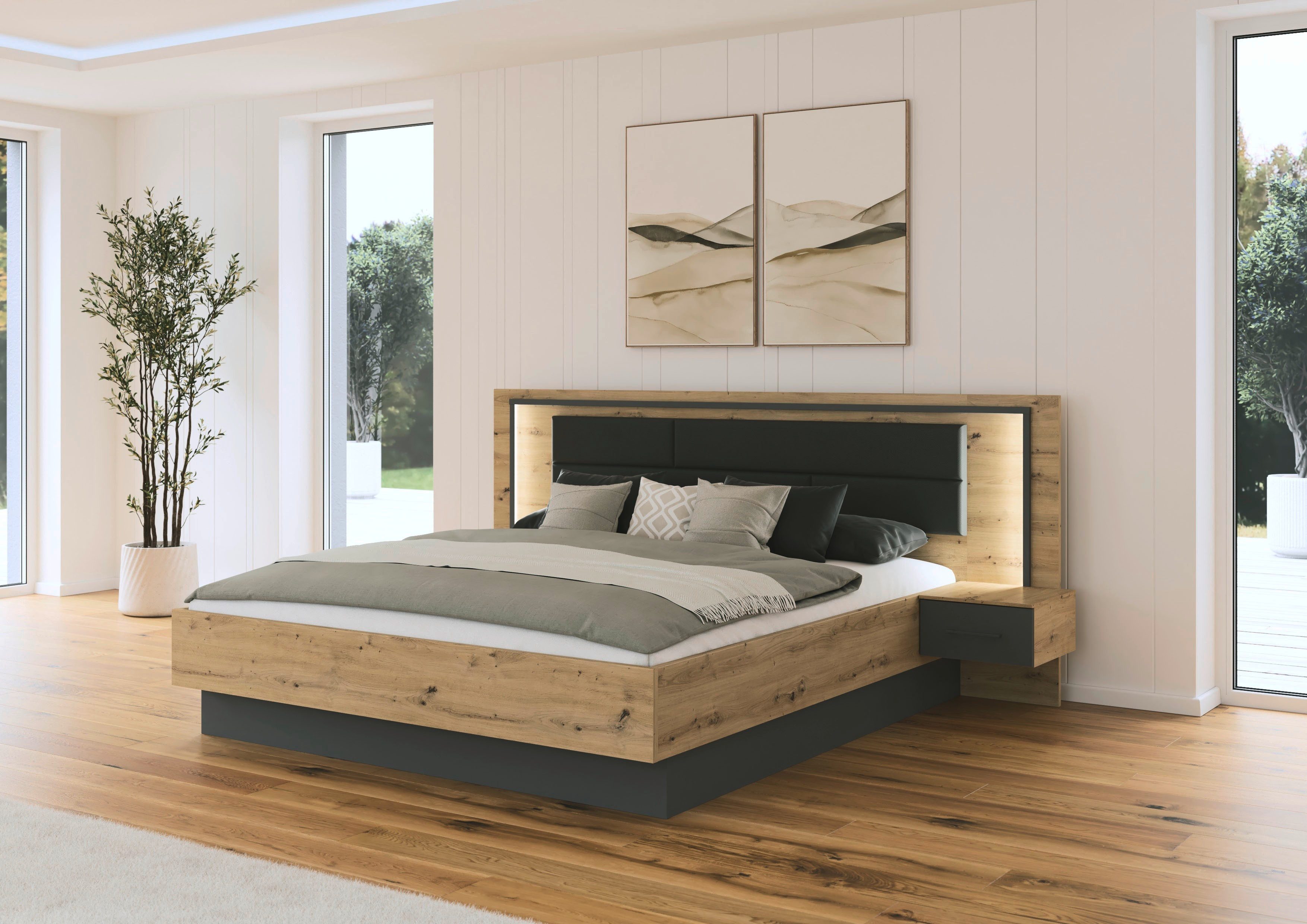 rauch Bettanlage Bett Doppelbett Komortbett BILBAO-EXTRA, (Set, 3-tlg., Lie günstig online kaufen