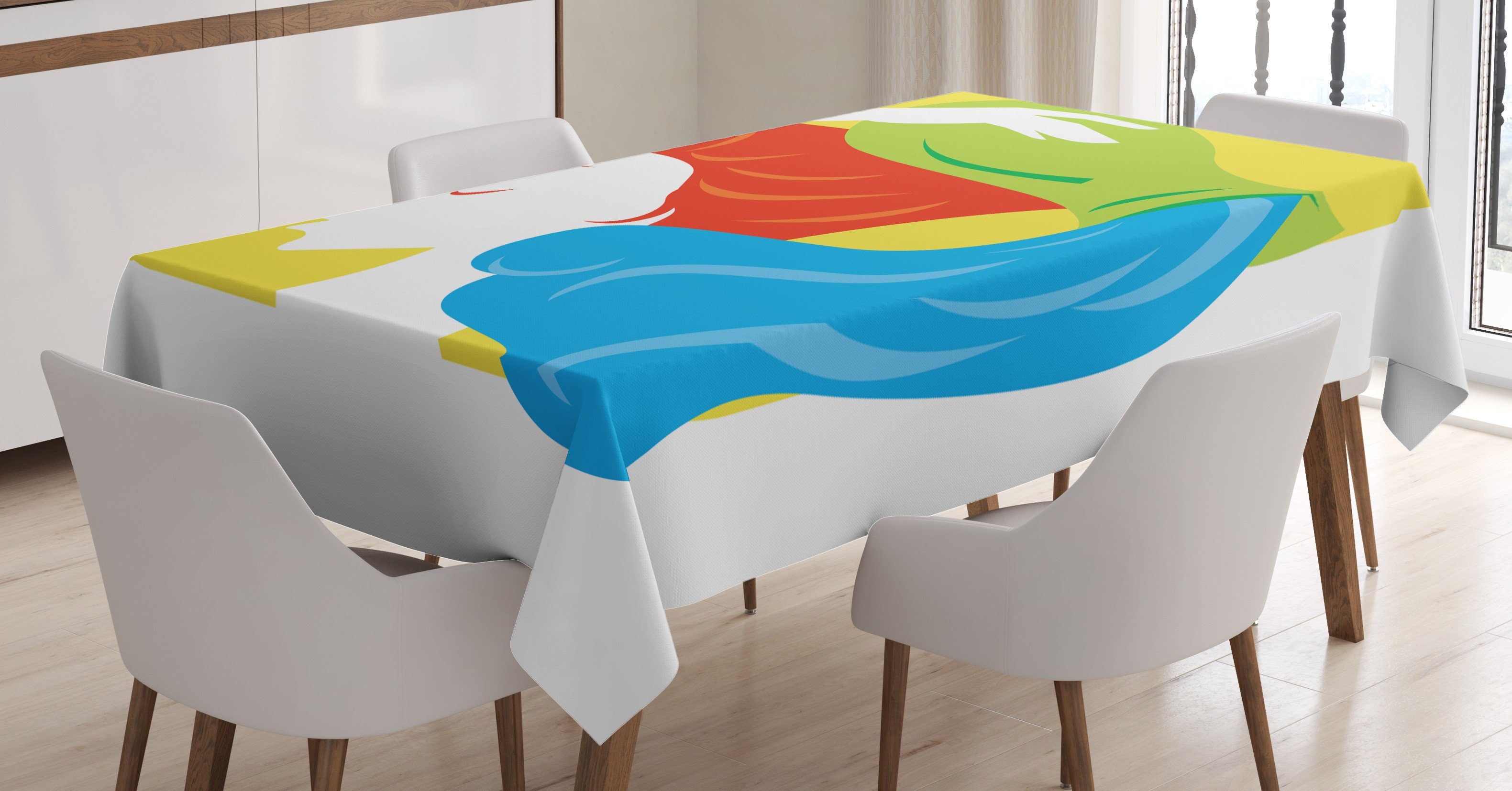 Abakuhaus Tischdecke Farbfest Waschbar Für den Außen Bereich geeignet Klare Farben, Sternzeichen Wassermann Astrologie Lady | Tischdecken