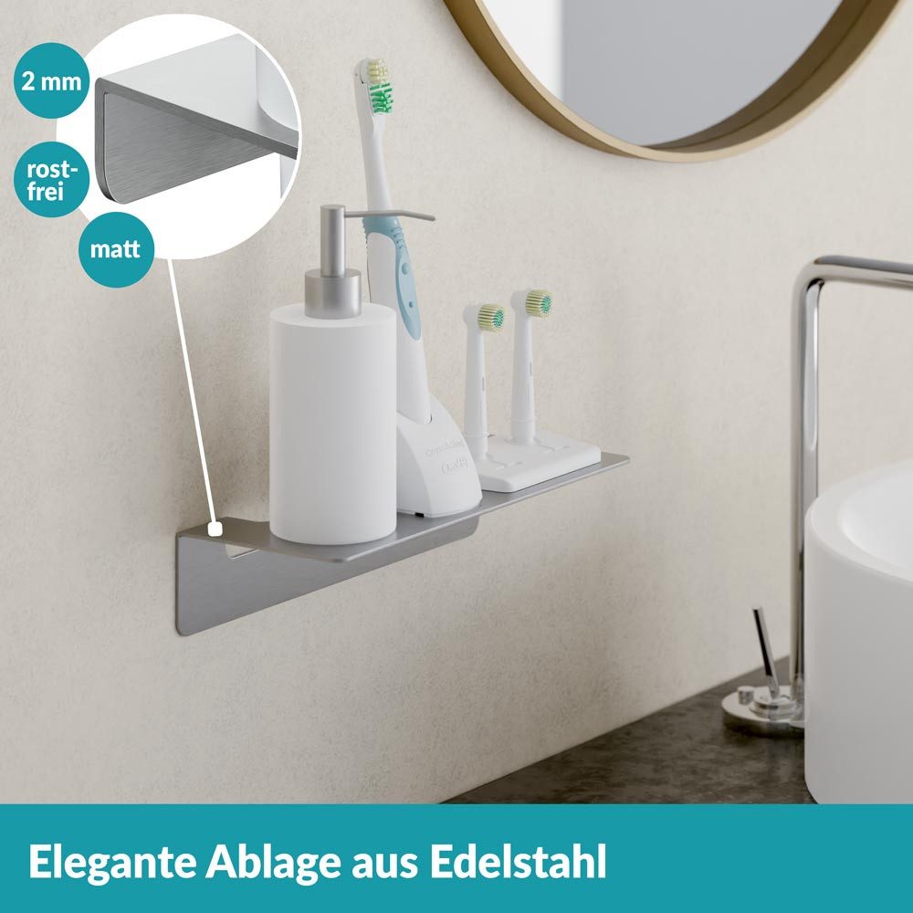 WEISSENSTEIN Badregal Ablage ohne Bohren Groß