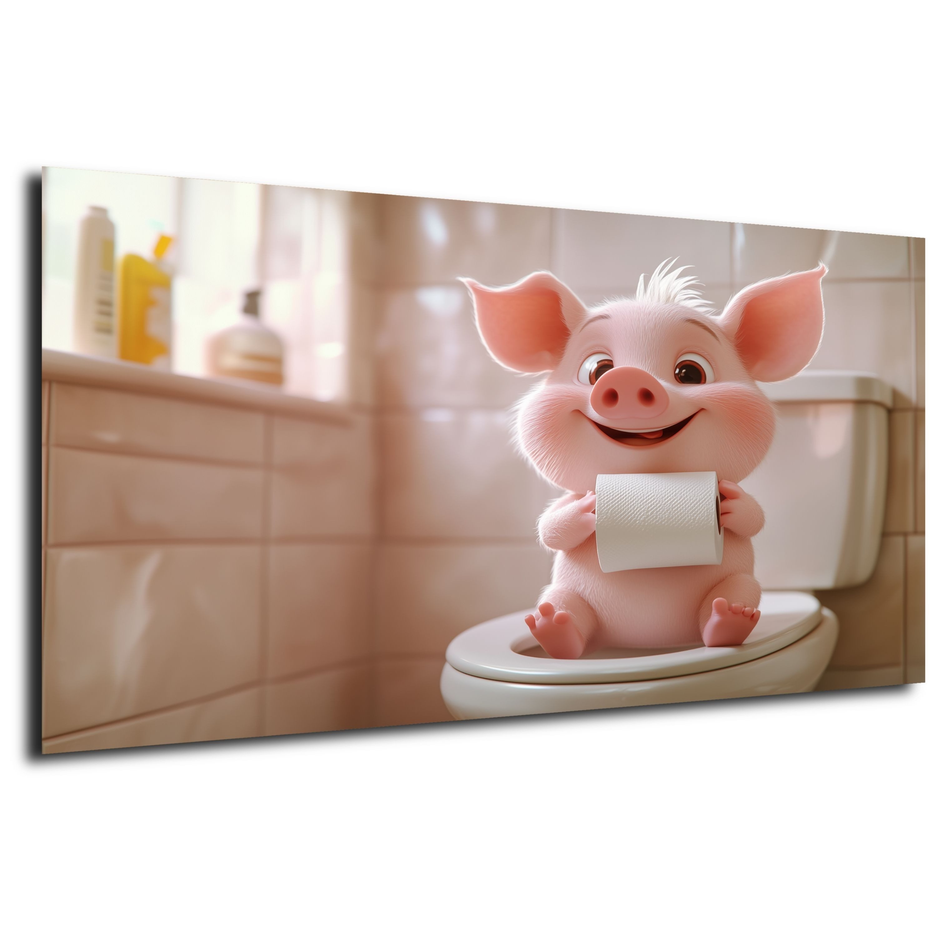 DARO Design Leinwandbild Modern Abstrakt Wandbilder XXL Wandbild Wand Deko Leinwand Bilder, (Schwein - Bild Groß Wohnzimmer Schlafzimmer Küche Esszimmer Einteilig Querformat Fotodruck Leinwände Wanddeko Abstrakte Kunst Boho), 30x20cm