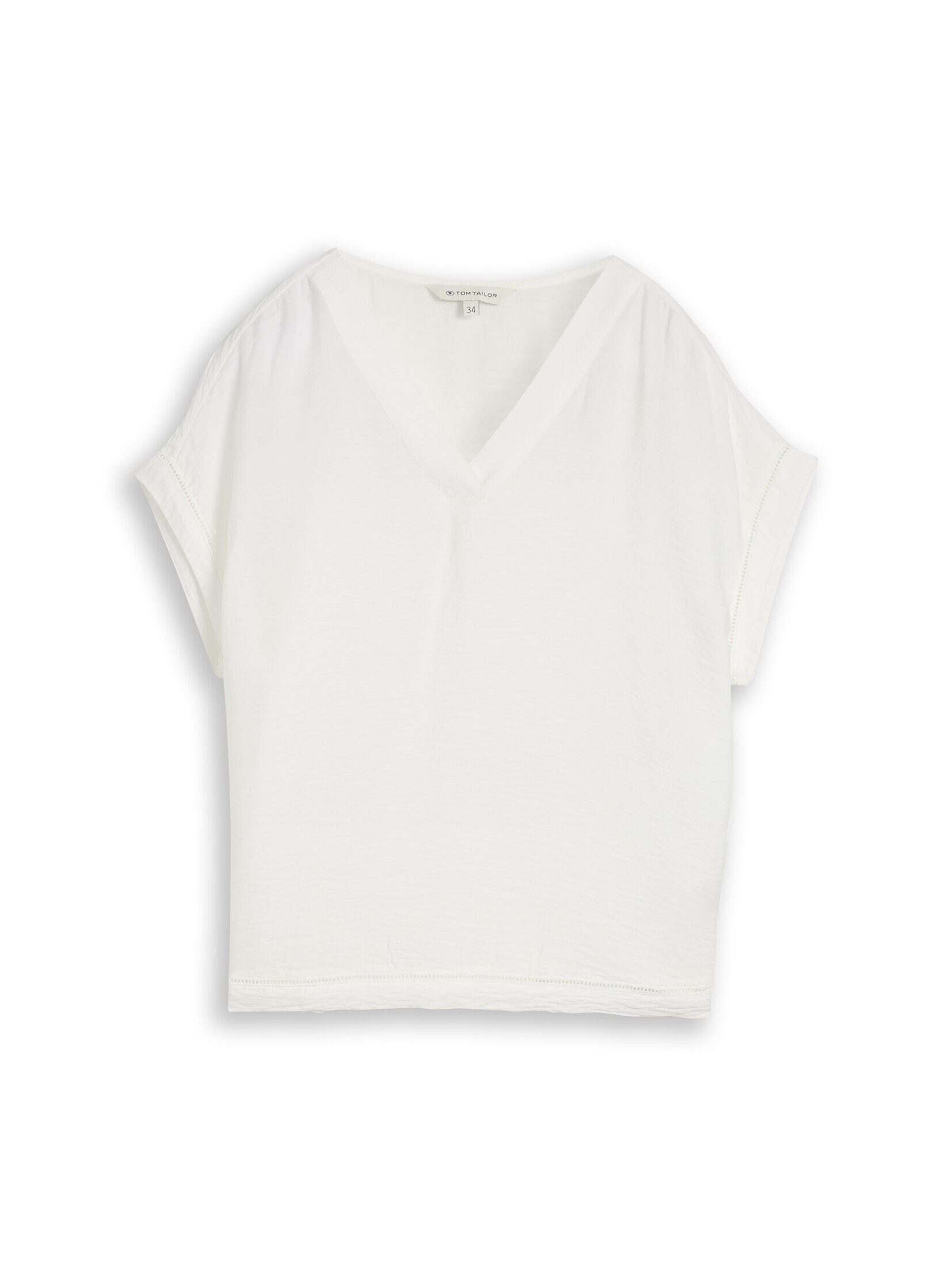 TOM TAILOR Kurzarmbluse Blusen & Shirts Loose Fit Bluse mit V-Ausschnitt