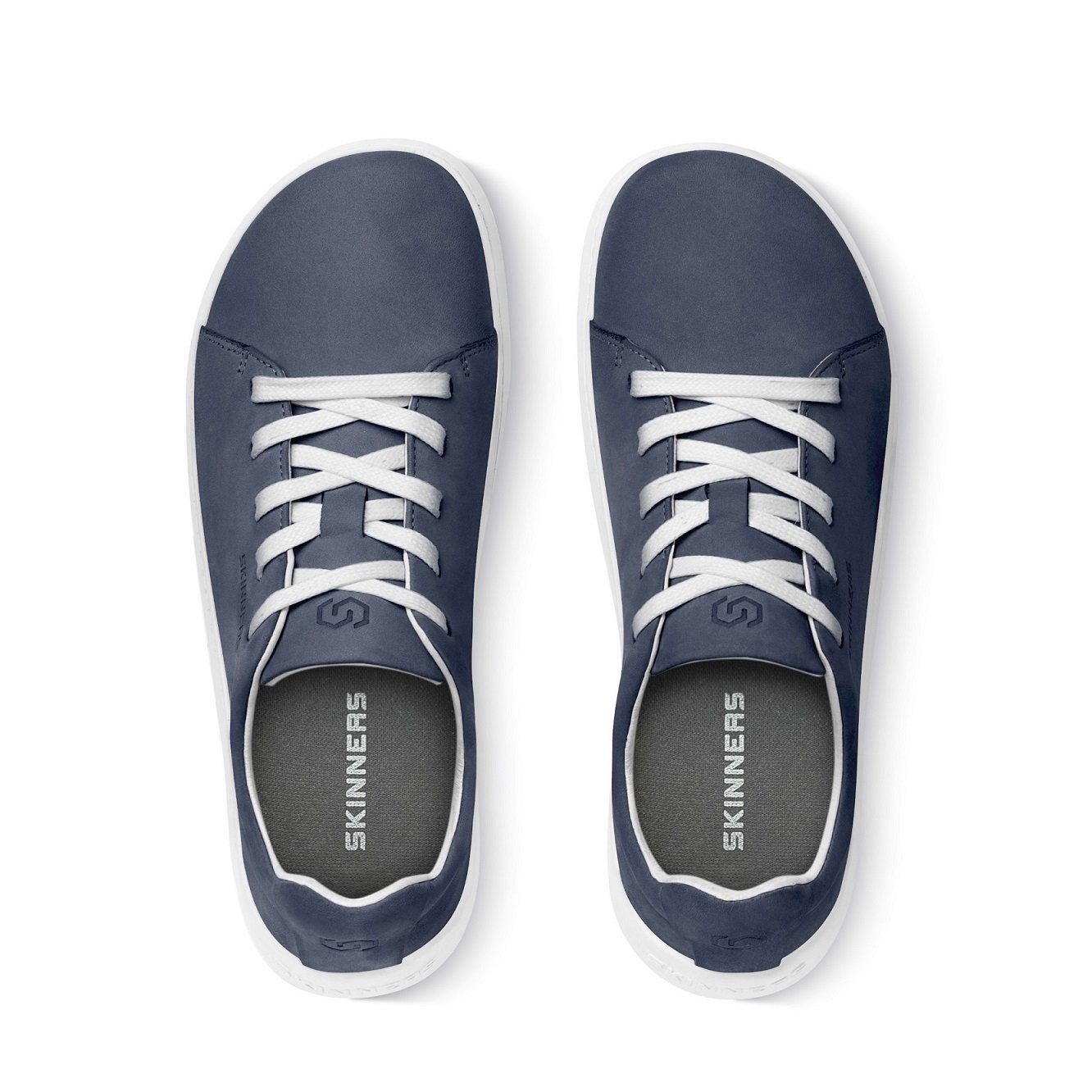 Skinners Walker (Premium-Leder, breite Zehenbox) navyblau/weiss Sneaker