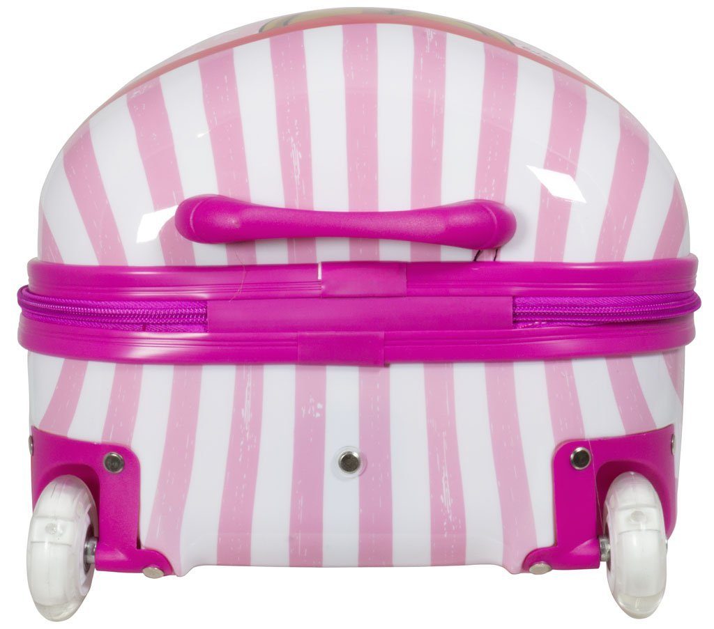 Leuchtrollen, Mädchen, Polycarbonat, Trendyshop365 für bunt Rollen, 2-teilig Teddybär, Kinderkoffer rosa Kofferset 2 LED