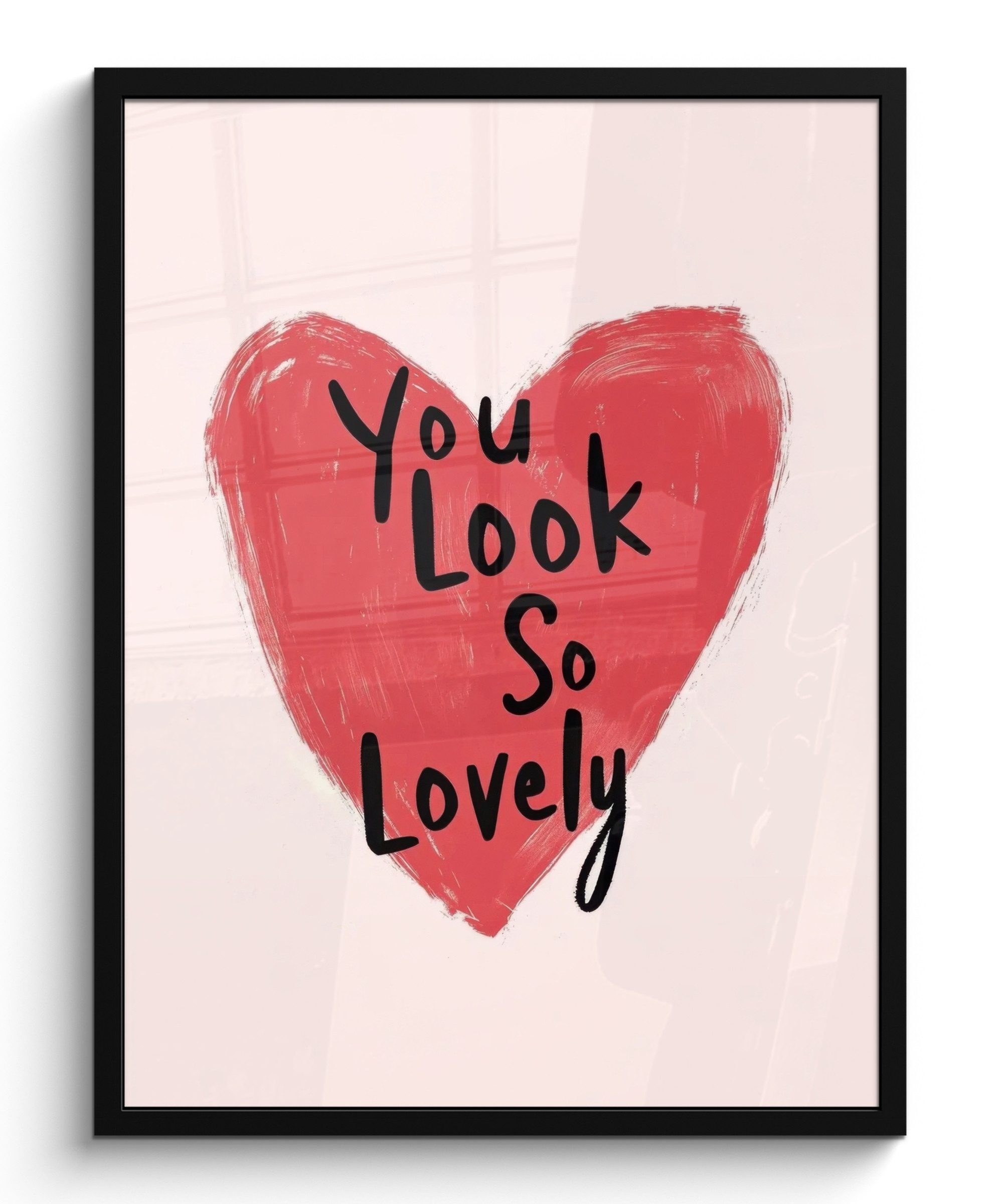Poster Herz - Rot - Valentinstag