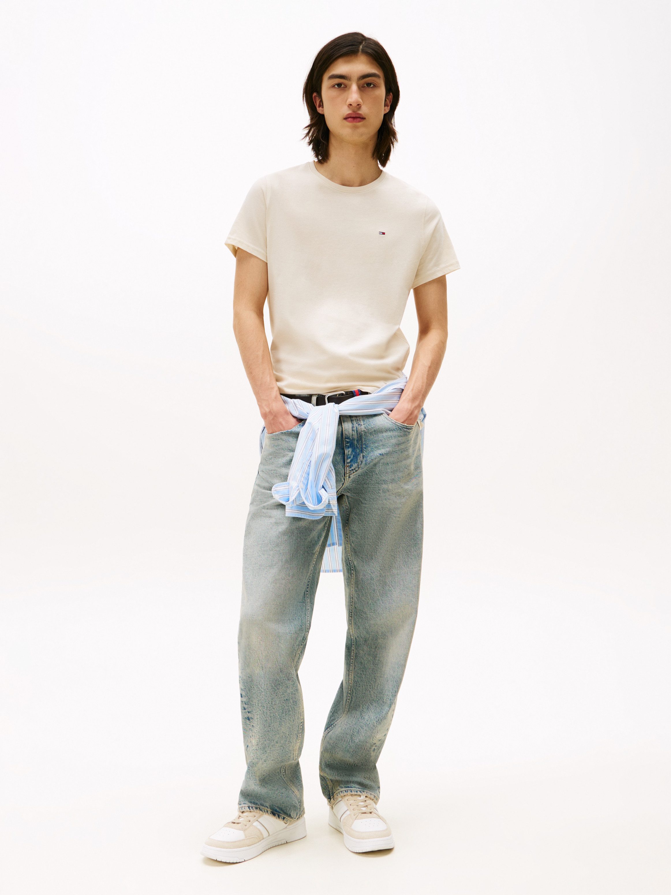 Tommy Jeans T-Shirt TJM ESSENTIAL SOLID TEE mit Rundhalsausschnitt und deze günstig online kaufen