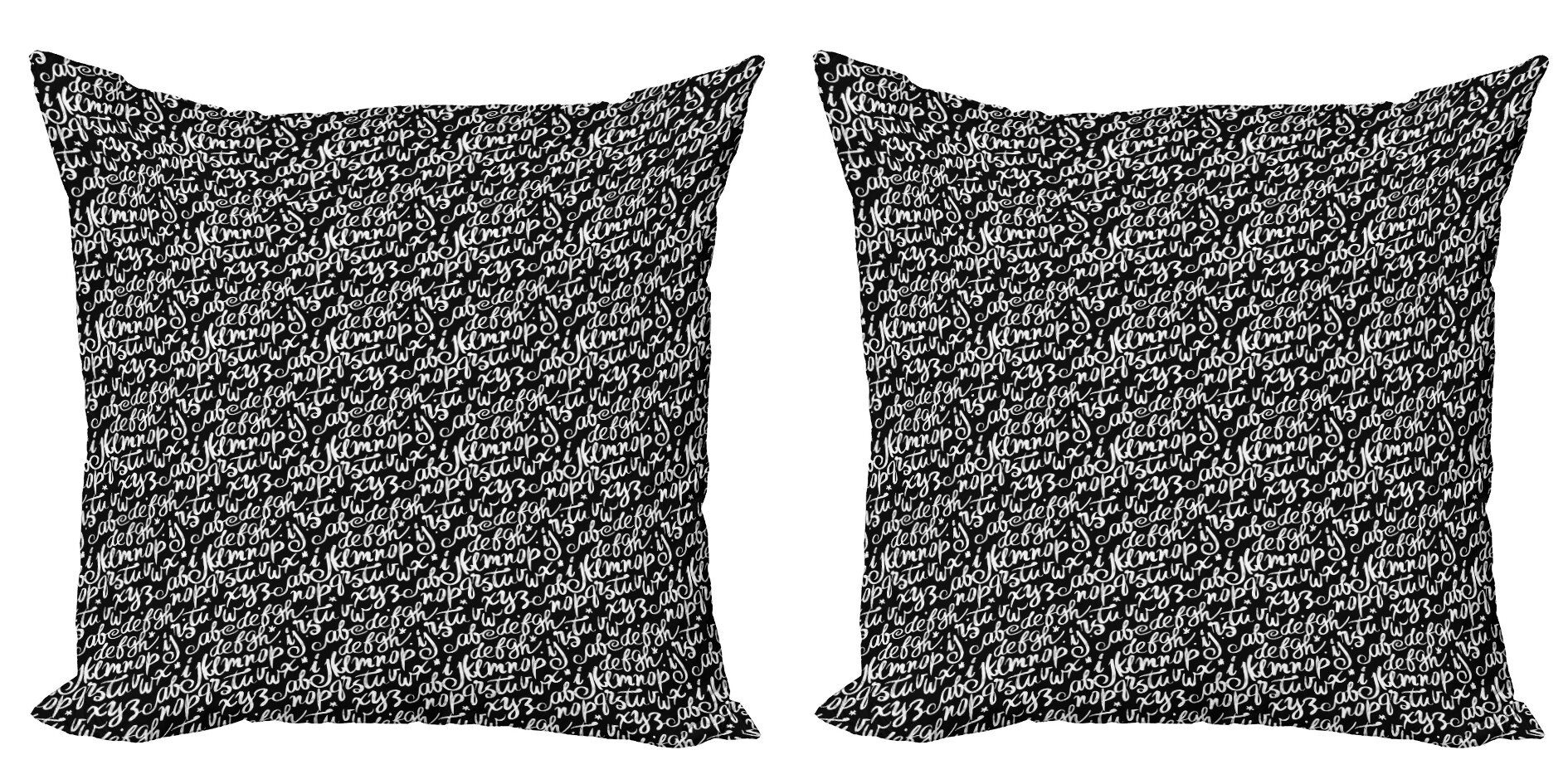 Kissenbezüge Benutzerdefinierte Alphabet Stück), (2 Doppelseitiger Digitaldruck, Cursive Abakuhaus Accent Beschriftung Modern