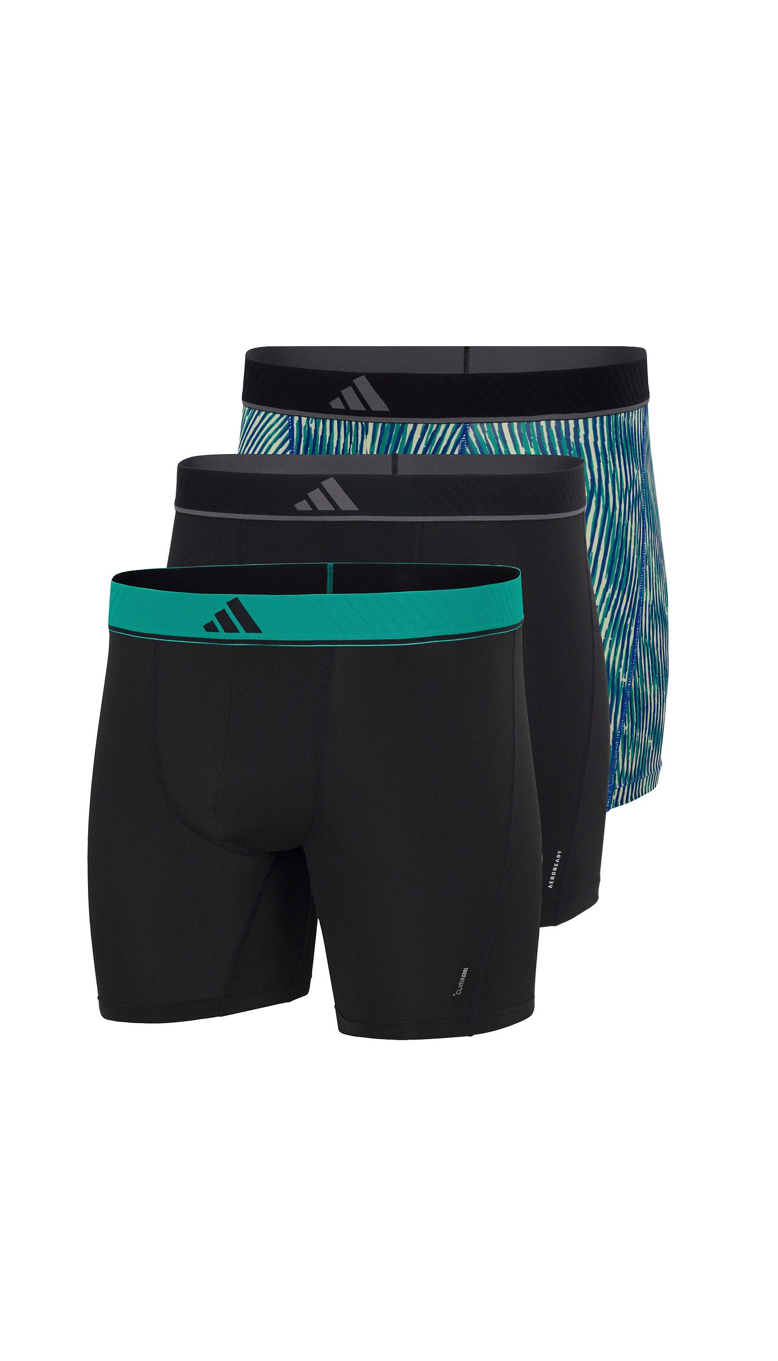 adidas Sportswear Boxer Active Micro Flex (3er Pack) Logo-Bund, elastisch, Mikrofaser, ohne Eingriff