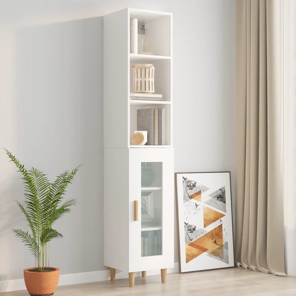 vidaXL Regal Wandschrank Weiß 34,5x32,5x90 1-tlg. cm Holzwerkstoff