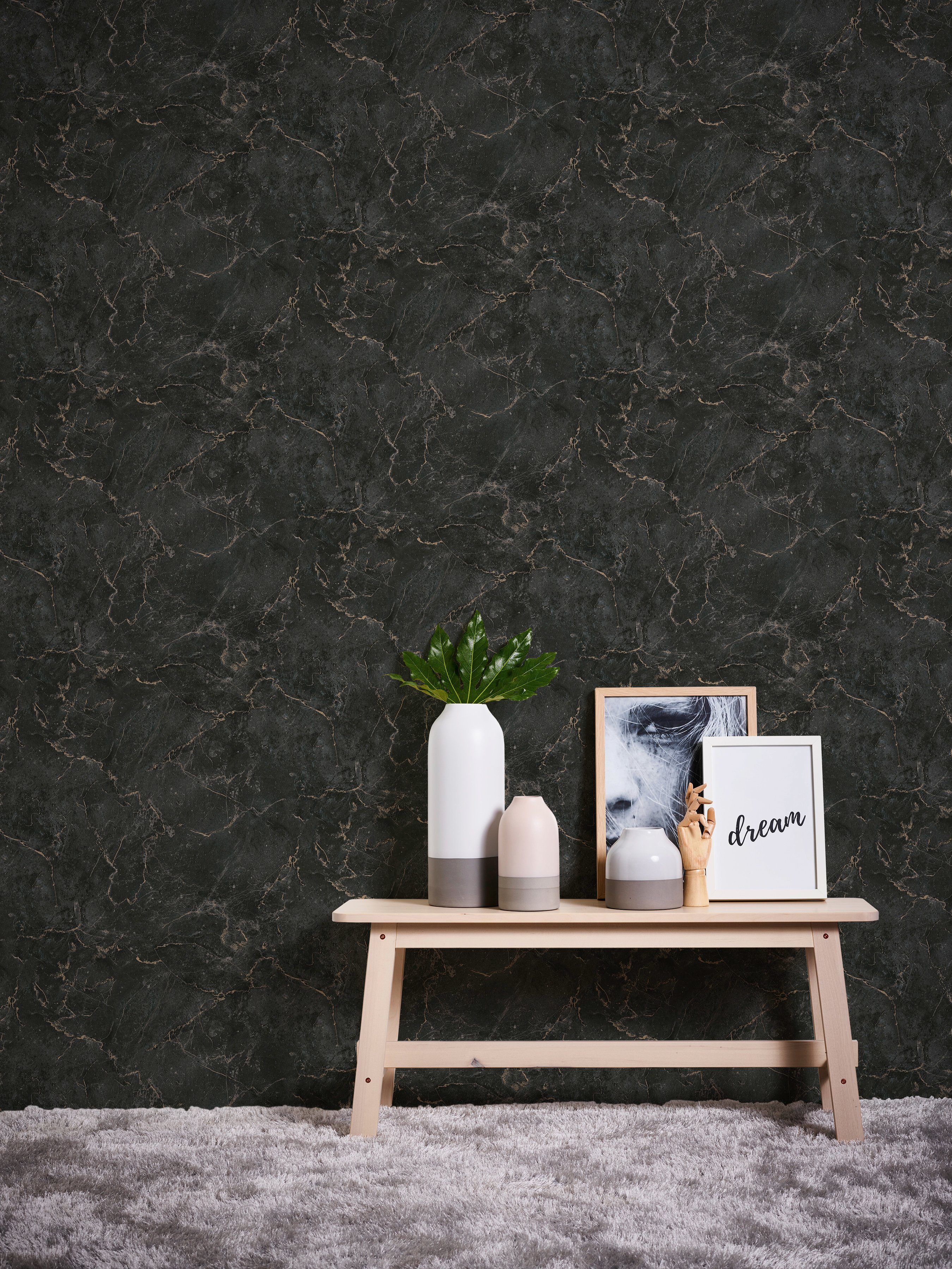 METROPOLIS BY MICHALSKY LIVING Vliestapete Change is good, Monumental Marble, glatt, Motiv, abstrakt, naturalistisch, Designertapete Tapete Marmor Tapeten Wohnzimmer Schlafzimmer Küche