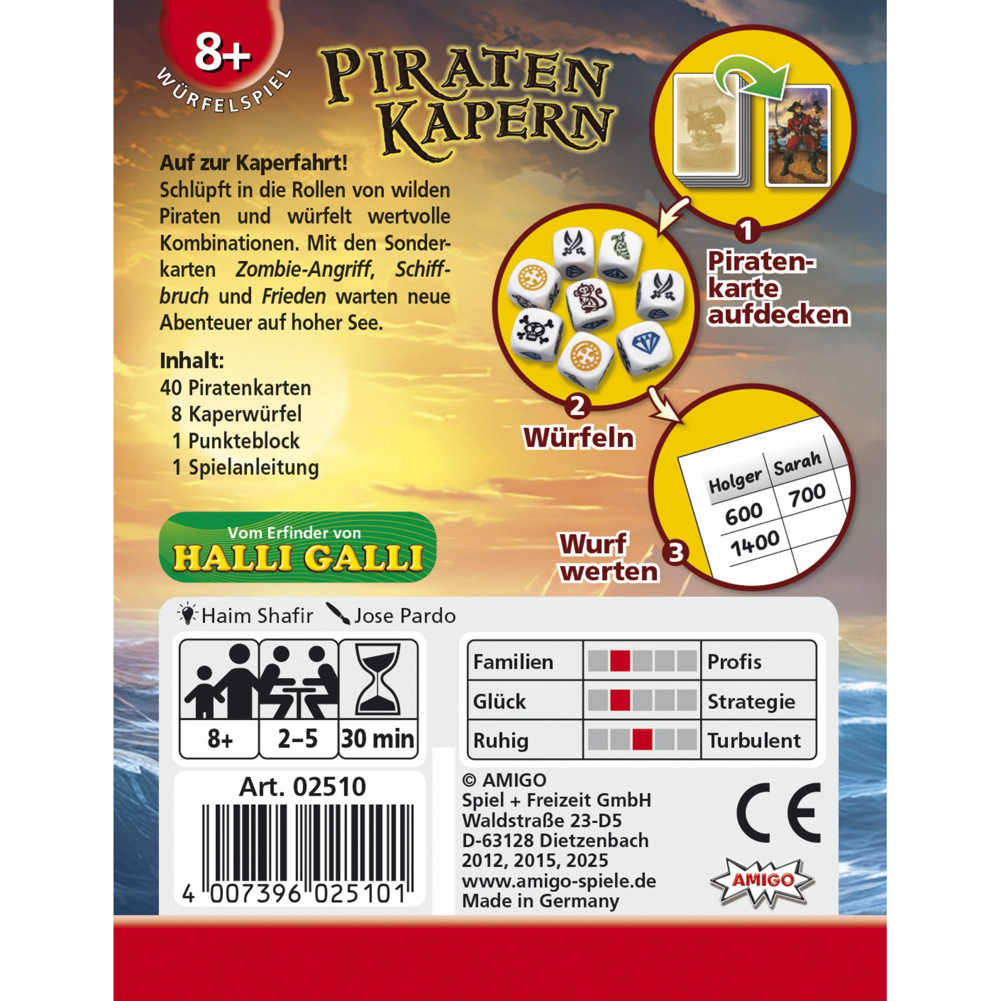 AMIGO Spiel Amigo Piraten Kapern, Kartenspiel