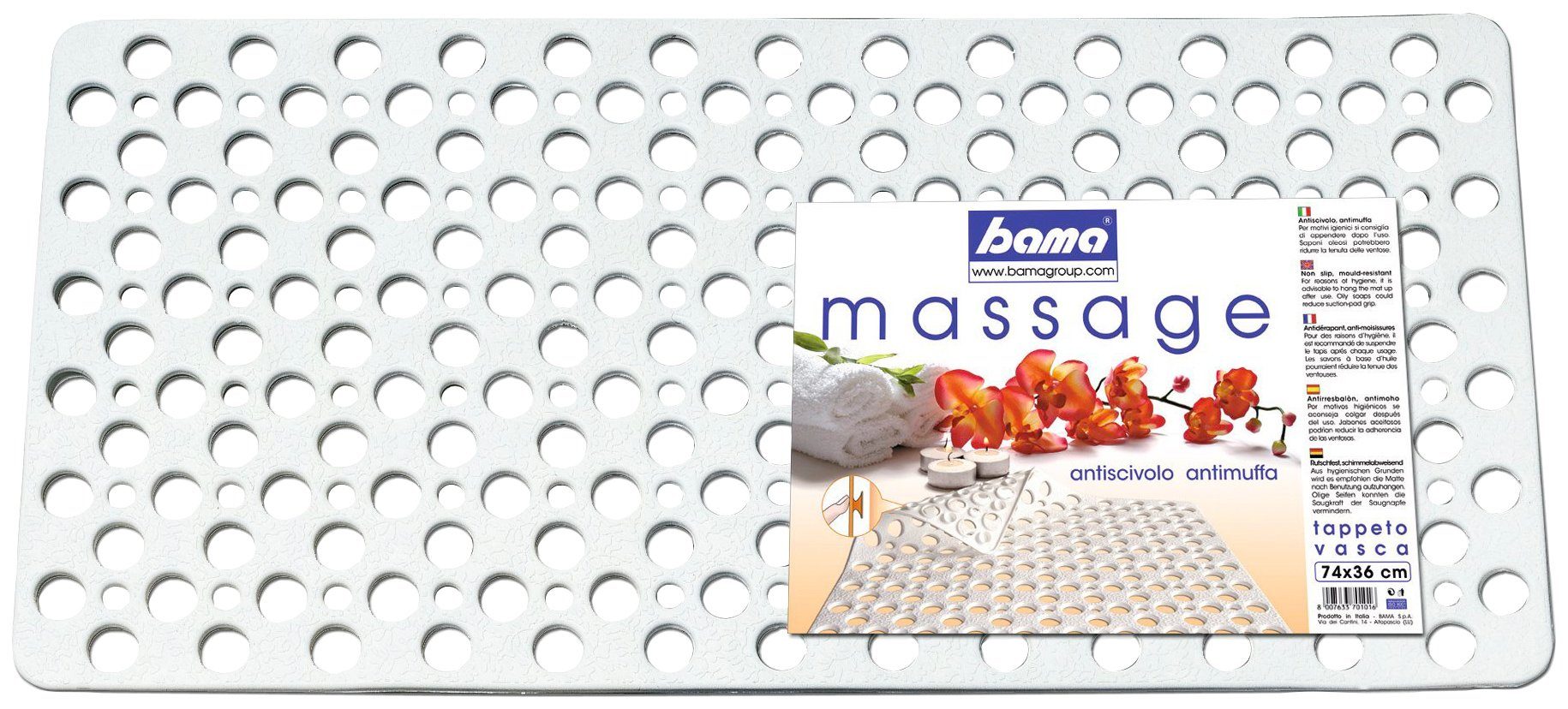 Bischof Wanneneinlage MASSAGE, B: 36 cm, L: 74 cm