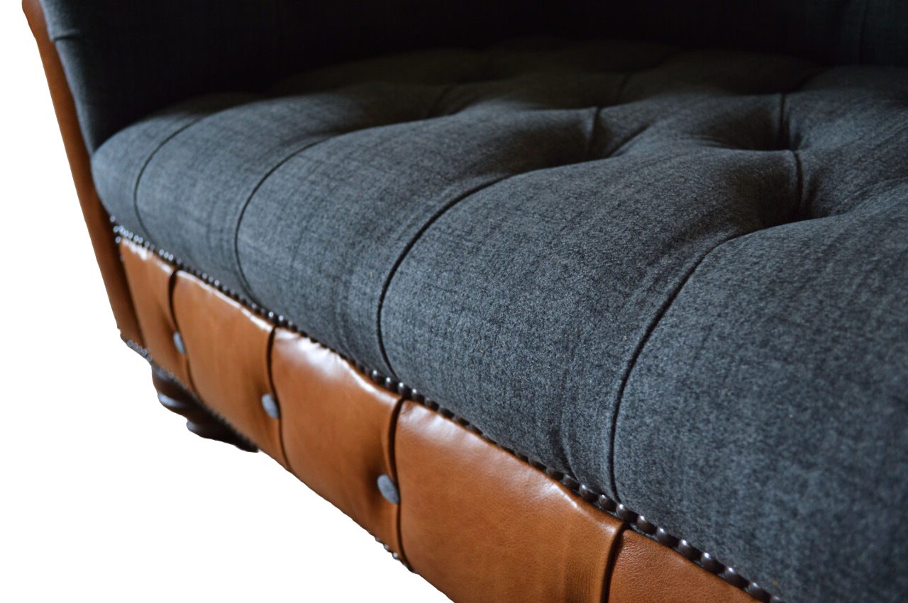 JVmoebel Sessel Polster Stoffsofas In Europe Chesterfield, Made Sitzer Luxus Design Sessel Sofa 1