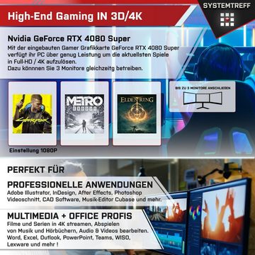 SYSTEMTREFF Gaming-PC (Intel Core i7 14700KF, GeForce RTX 4080 Super, 32 GB RAM, 1000 GB SSD, Wasserkühlung, Windows 11, WLAN)