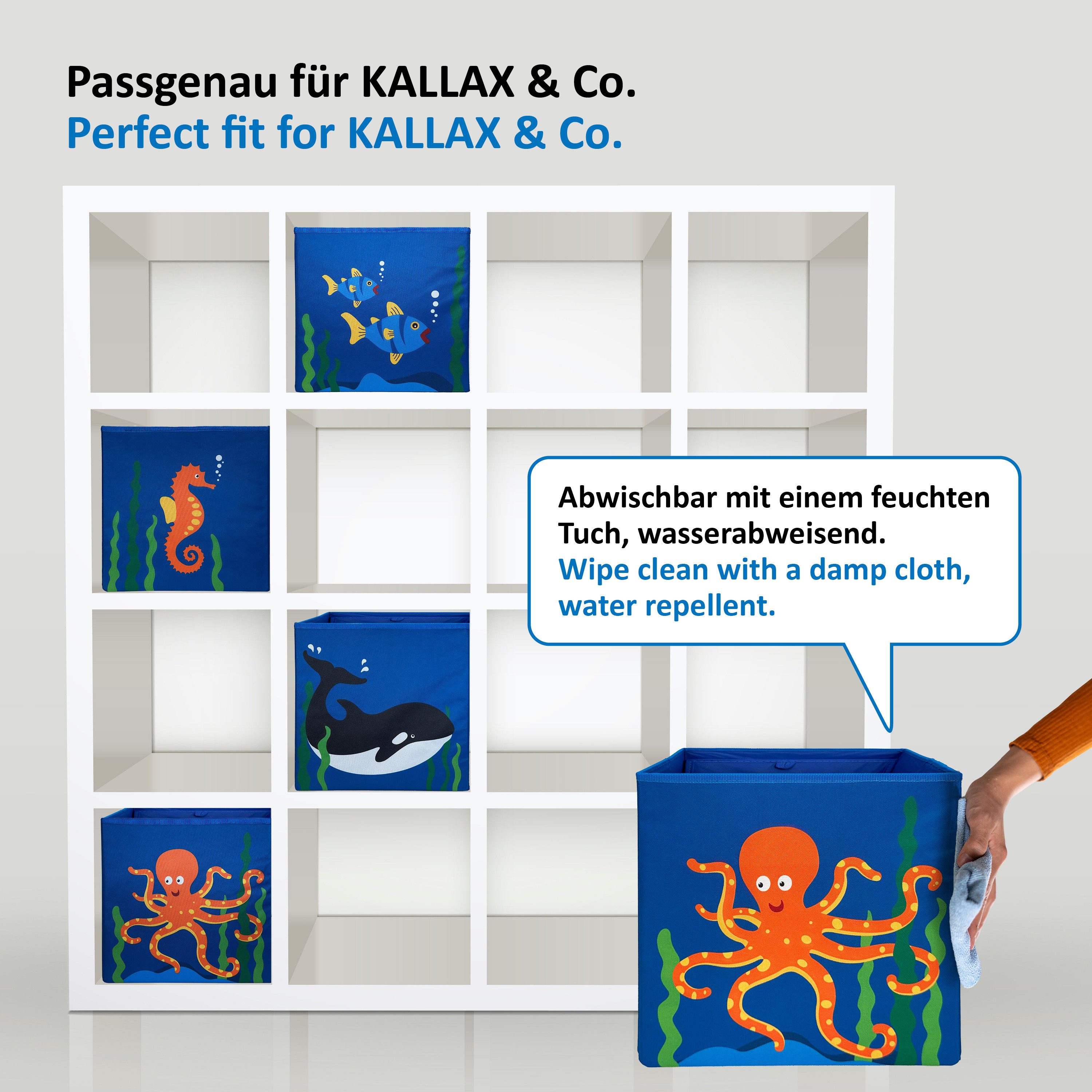 WIESEN.design Spielzeugtruhe 4er-Set, Spielzeugkiste, Aufbewahrungsbox Kinderzimmer (Spielzeugbox mit Deckel, Sitzbank Kinder, Spielzeugkiste Kinderzimmer, Spie – Bild 5 von 5