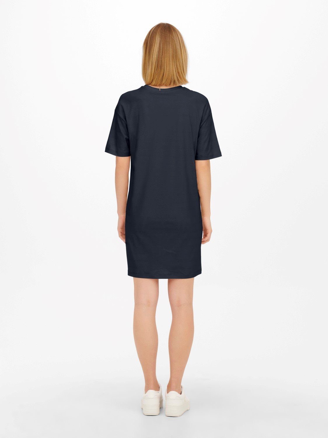 JACQUELINE de YONG Shirtkleid Lockeres Mini T-Shirt Kleid JDYLUCIA (lang,  1-tlg) 4184 in Blau-2 | Shirtkleider