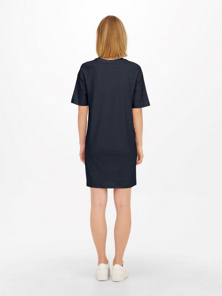 JACQUELINE de YONG Shirtkleid Lockeres Mini T-Shirt Kleid JDYLUCIA (lang,  1-tlg) 4184 in Blau-2