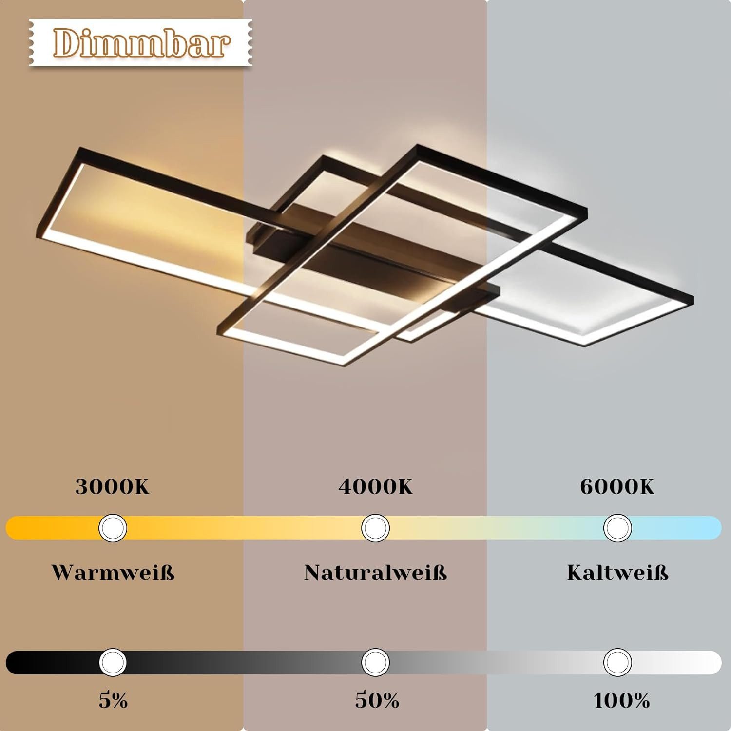 Nettlife LED Deckenleuchte mit Fernbedienung Dimmbar günstig online kaufen