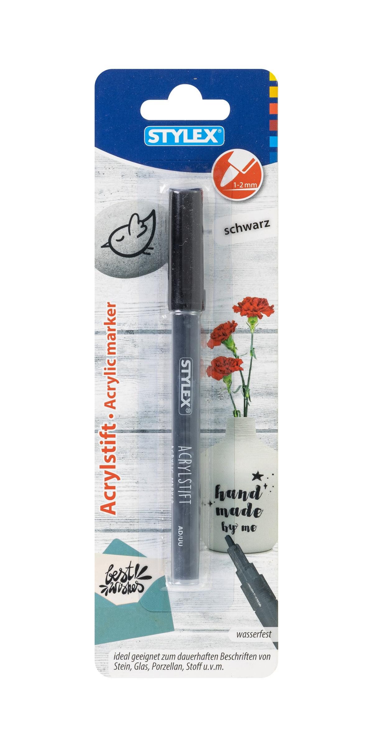 Stylex Schreibwaren Permanentmarker Acrylstift / Farbe: schwarz