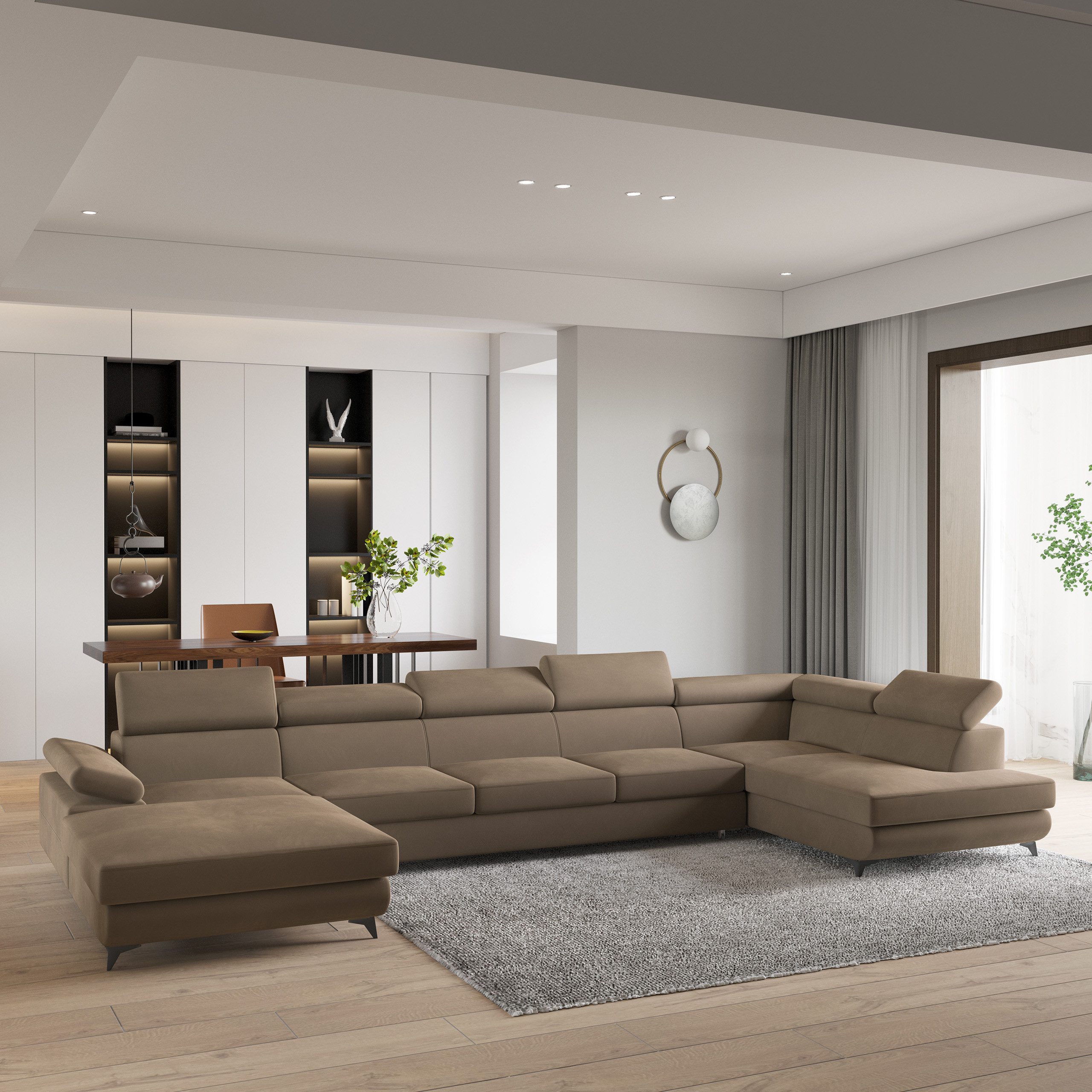 Masseno Ecksofa MONTIVA mit Schlaffunktion U-Form, günstig online kaufen